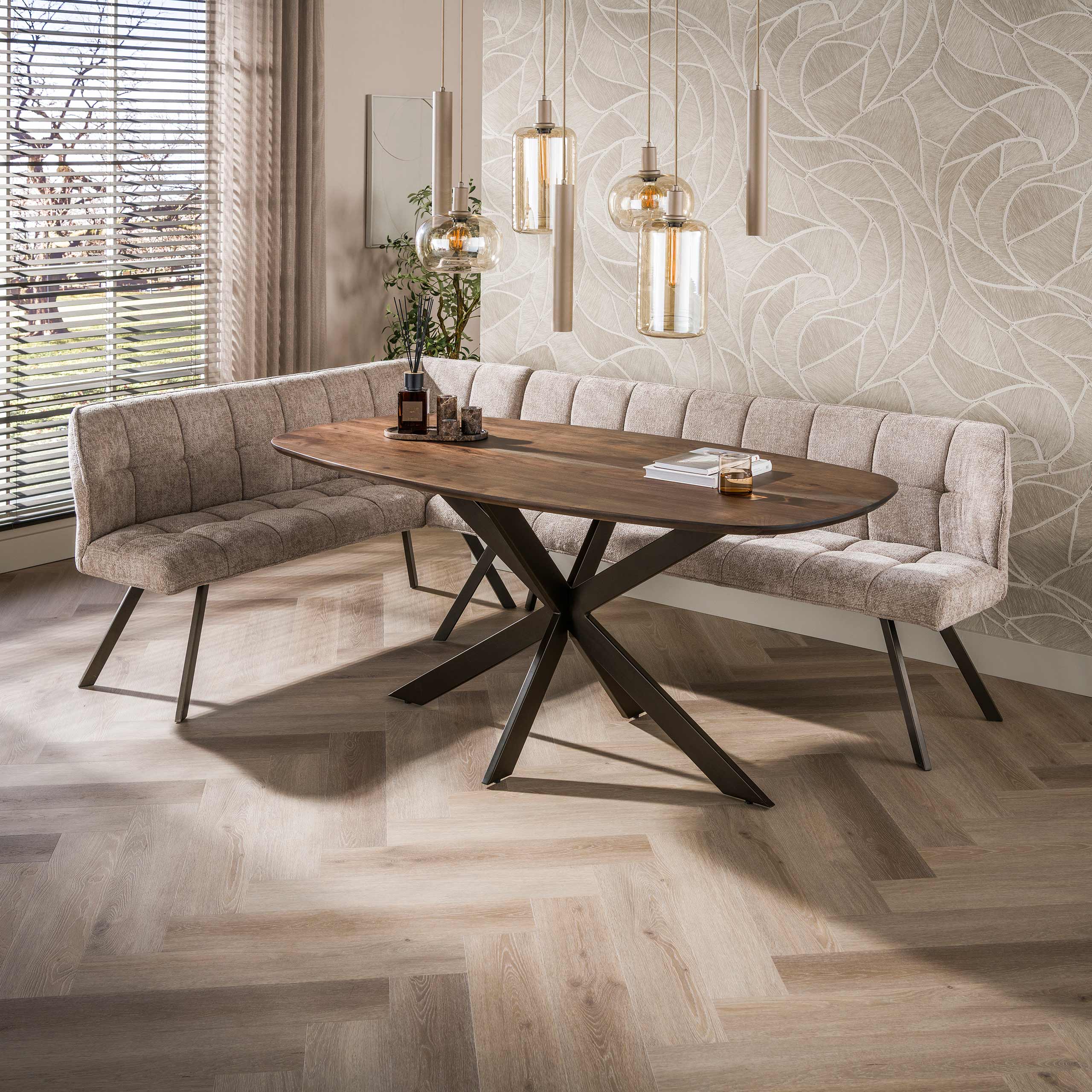 Ecksofa Raster links / Hoven Sandbraun - Zijlstra