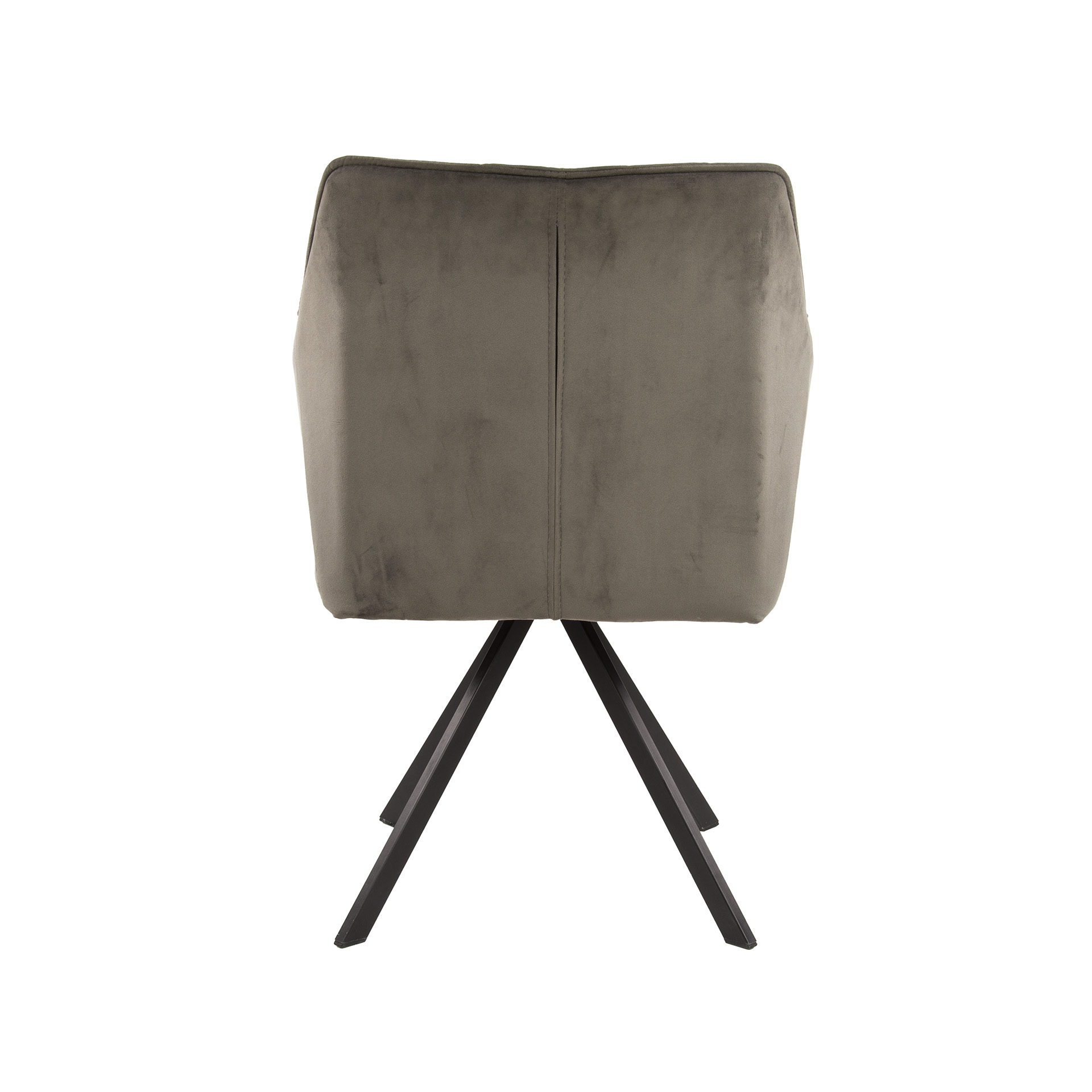 Drehbarer Armlehnstuhl Raster in Samt Anthrazit (2er-Set) (Velours Anthrazit) - Emmo Design