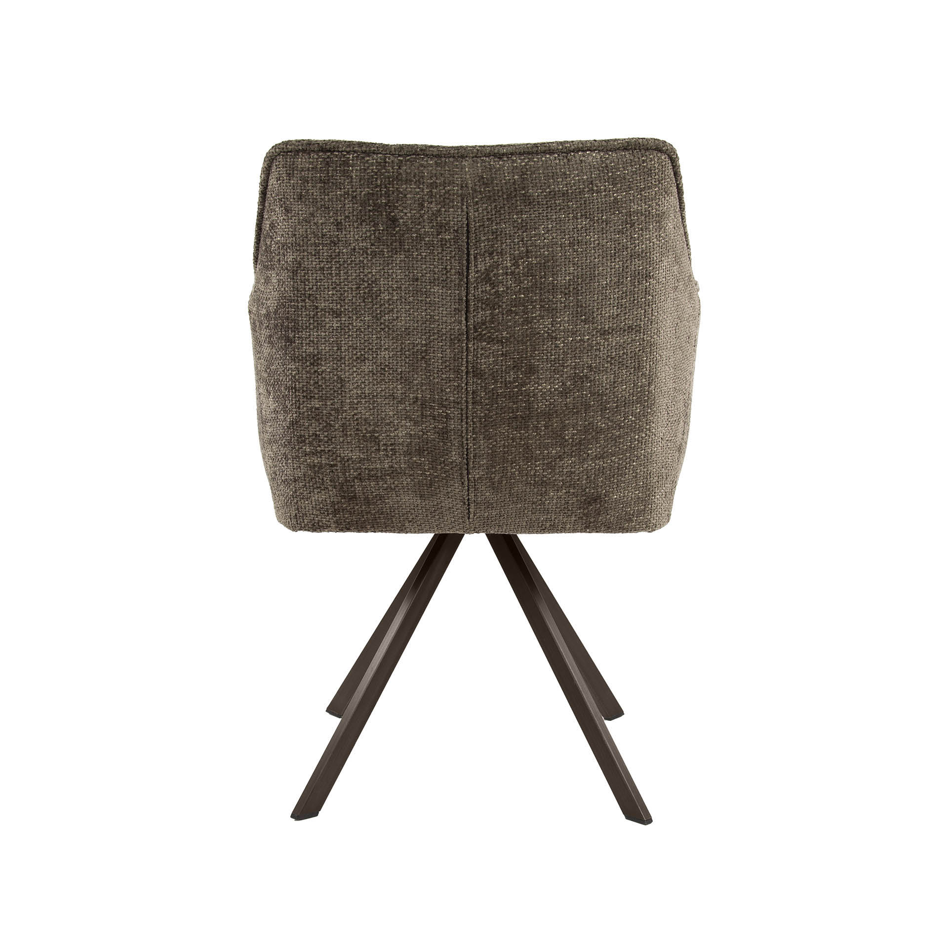 Drehbarer Armlehnstuhl Raster in Hoven Taupe-Braun (2er-Set) - Emmo Design