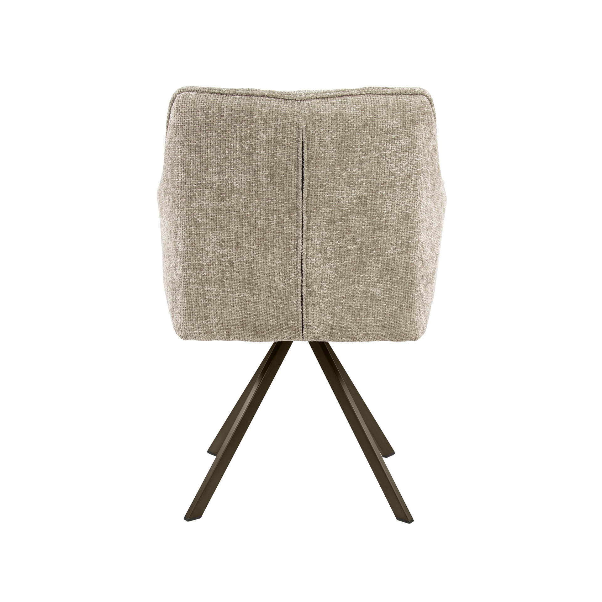 Drehbarer Armlehnstuhl Raster in Hoven Sand-Braun (2er-Set) - Emmo Design