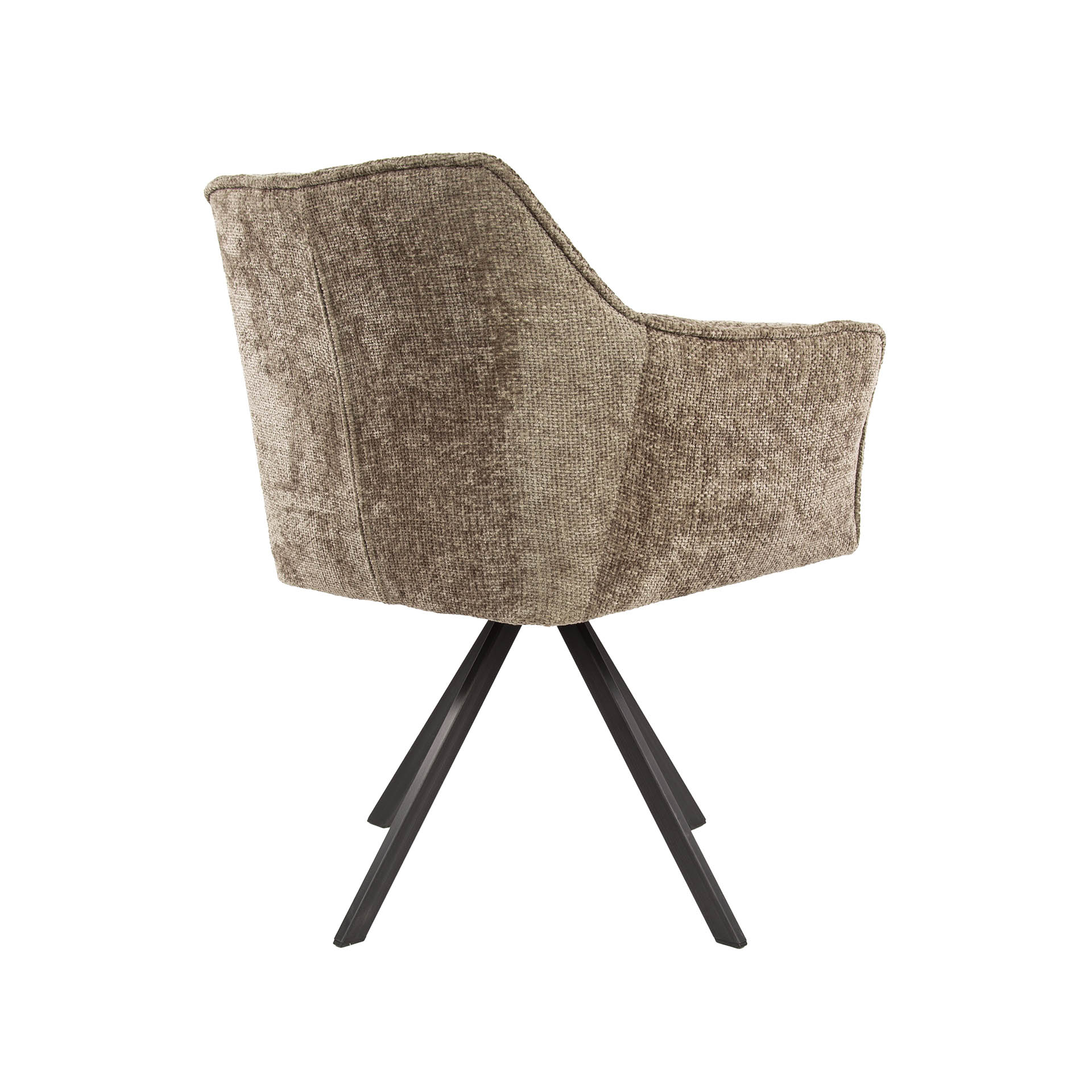 Drehbarer Armlehnstuhl Raster in Hoven Champagner (2er-Set) - Emmo Design