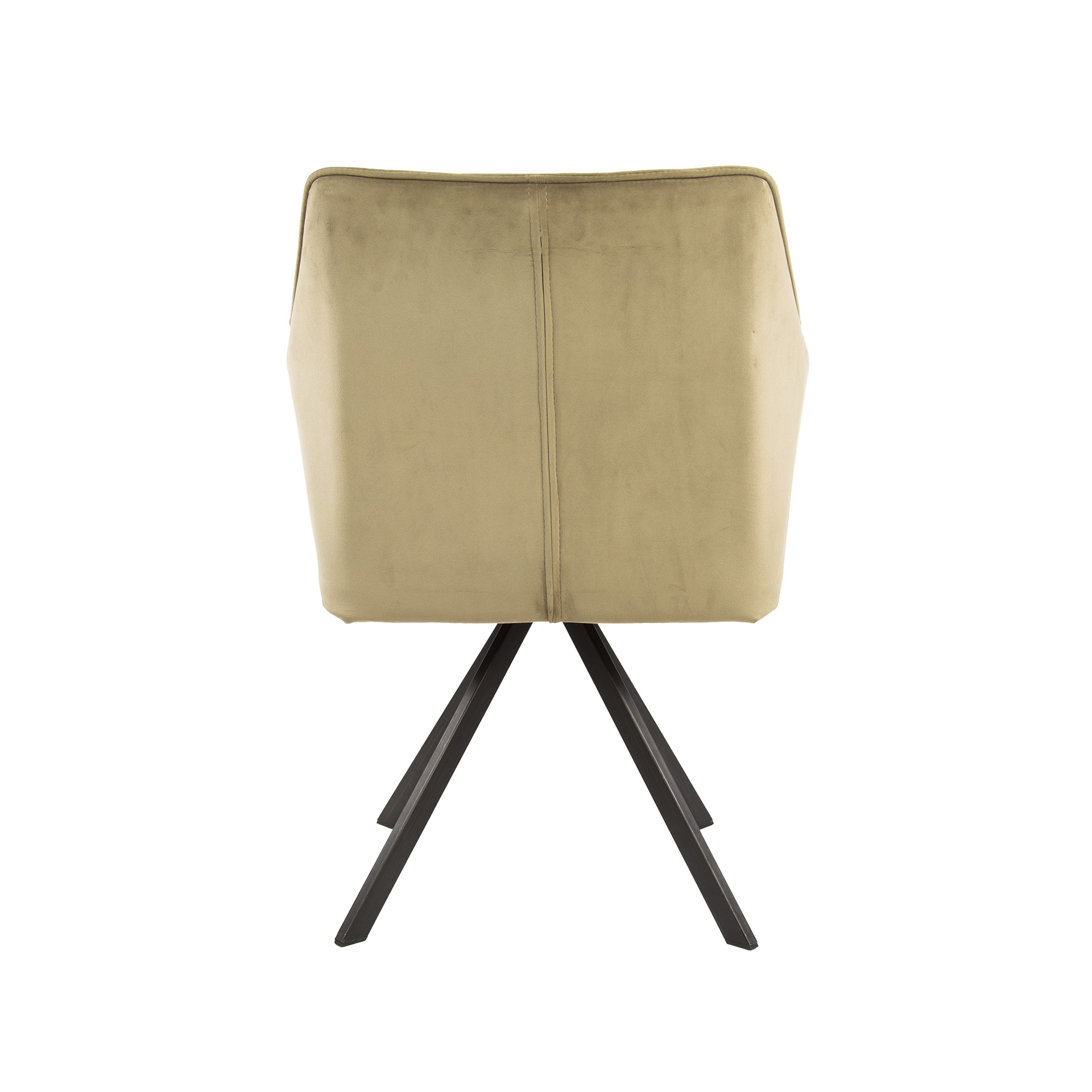 Drehbarer Armlehnstuhl Raster in Samt Champagner (2er-Set) (Velours champagne) - Emmo Design