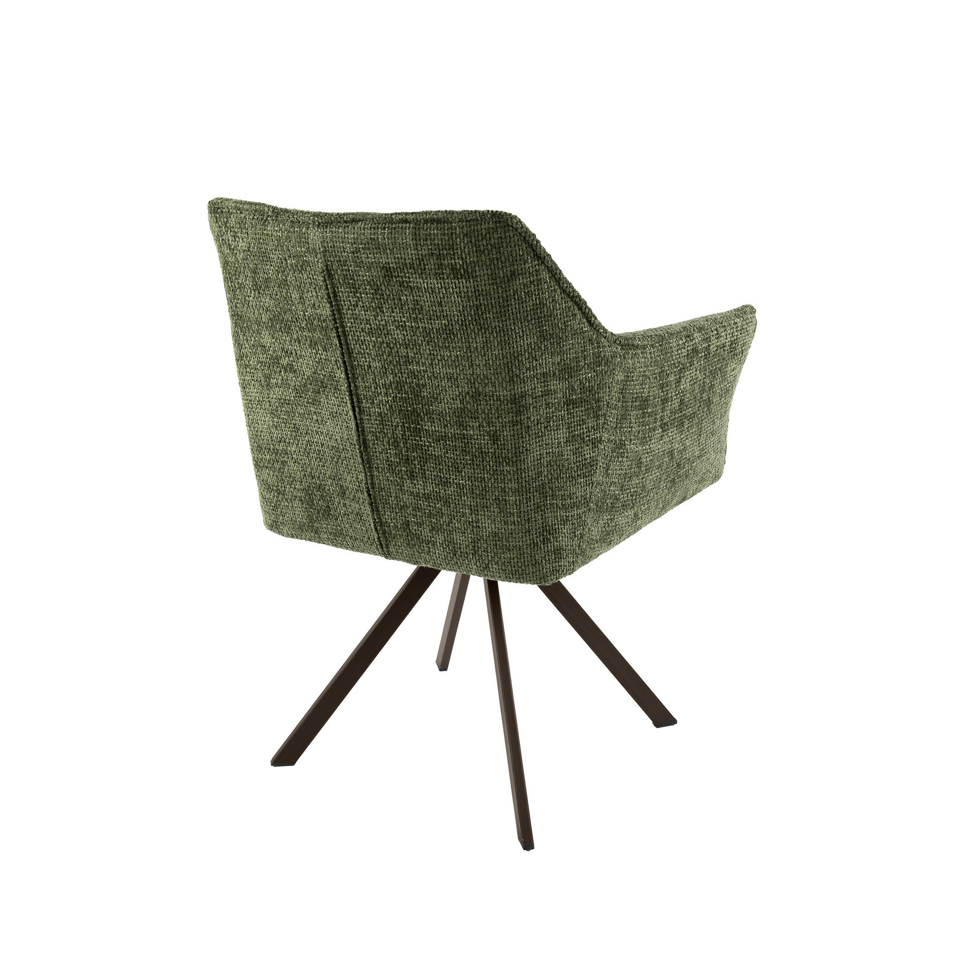 Drehbarer Armlehnstuhl Raster in Hoven Grün-Braun (2er-Set) - Emmo Design