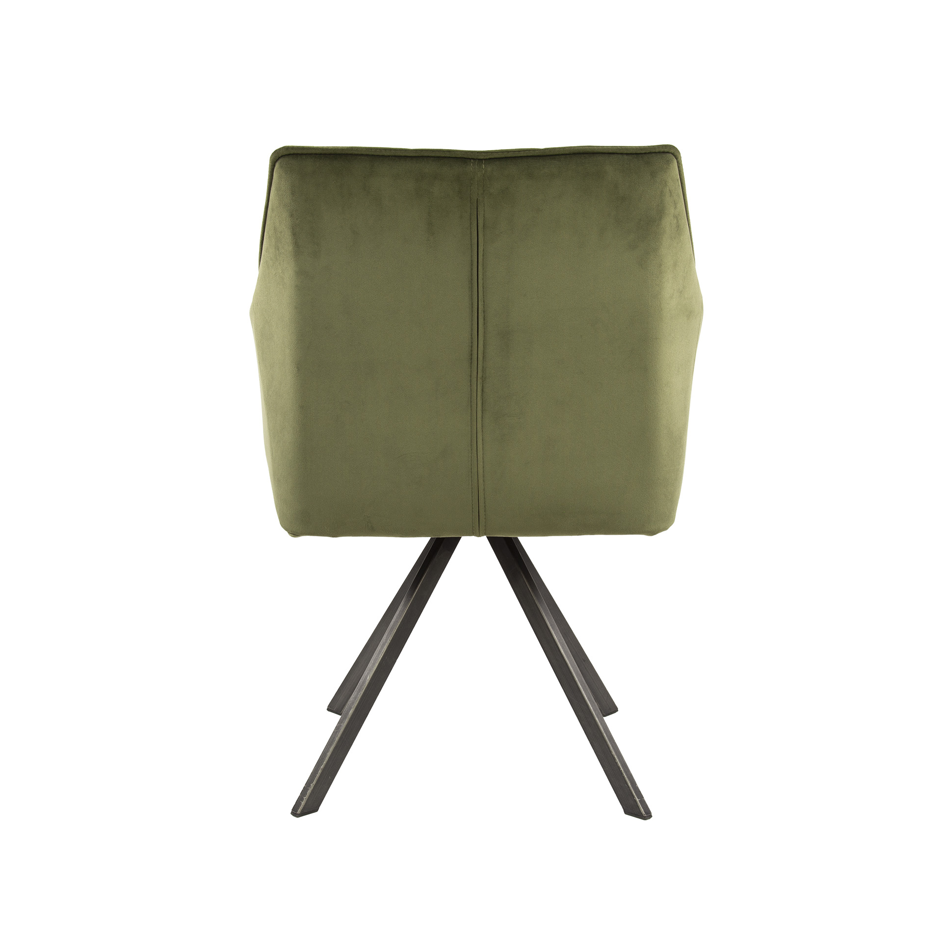 Drehbarer Armlehnstuhl Raster in Samt Grün (2er-Set) (Velours Grün) - Emmo Design