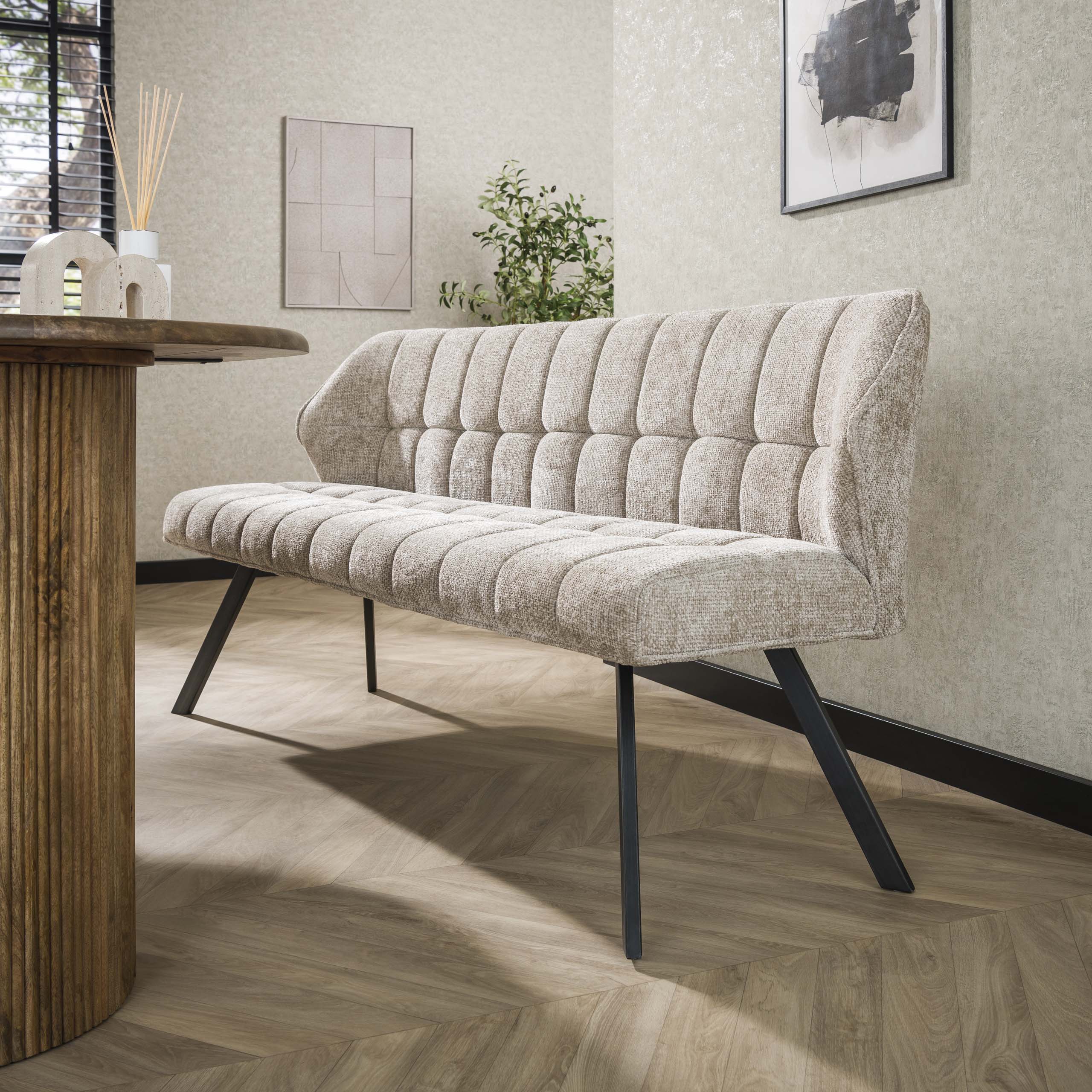 Esszimmerbank Raster in Hoven Sand - Emmo Design