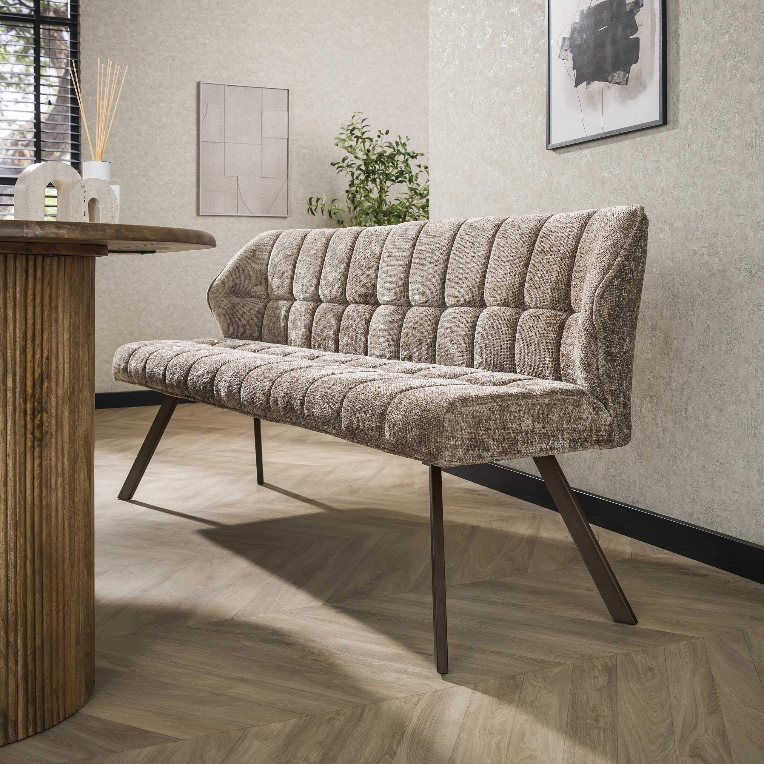 Banco de comedor Raster en Hoven champán-marrón (Hoven champagne-bruin) - Emmo Design