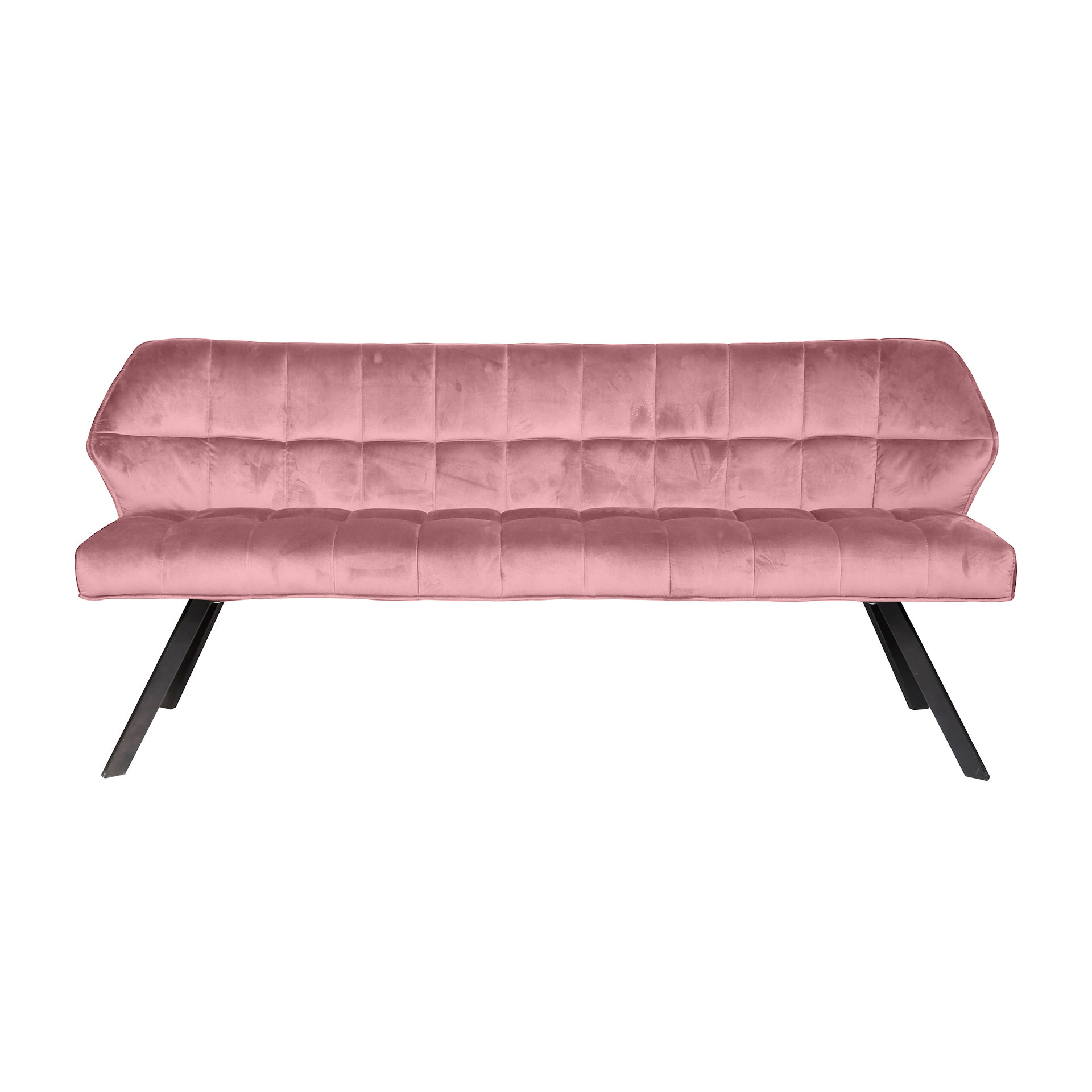 Eetkamerbank Raster / Velours roze - Zijlstra