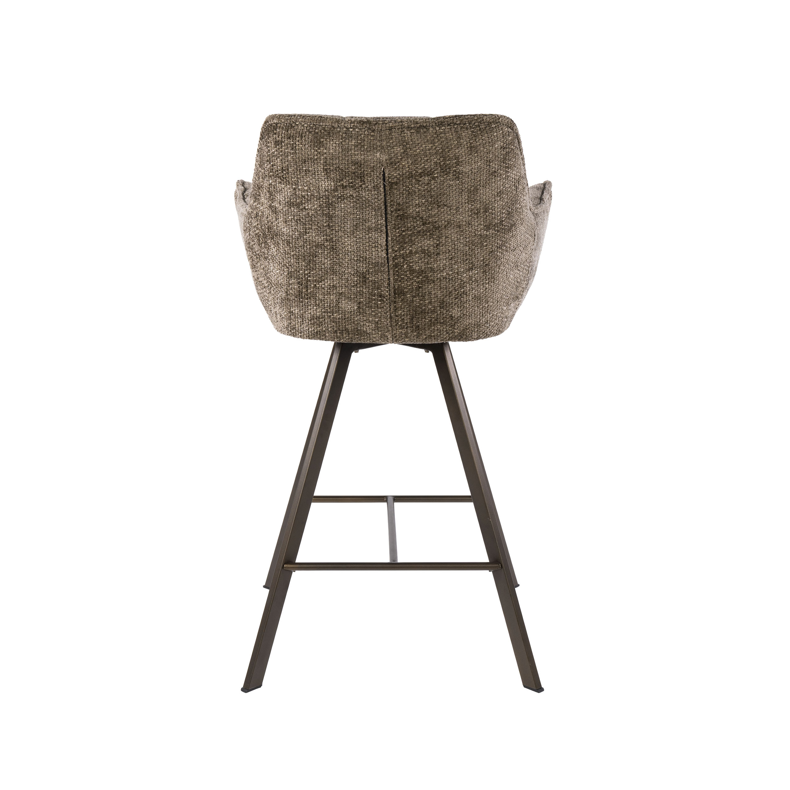 Drehbarer Barstuhl Raster in Hoven Taupe-Braun (2er-Set) - Emmo Design