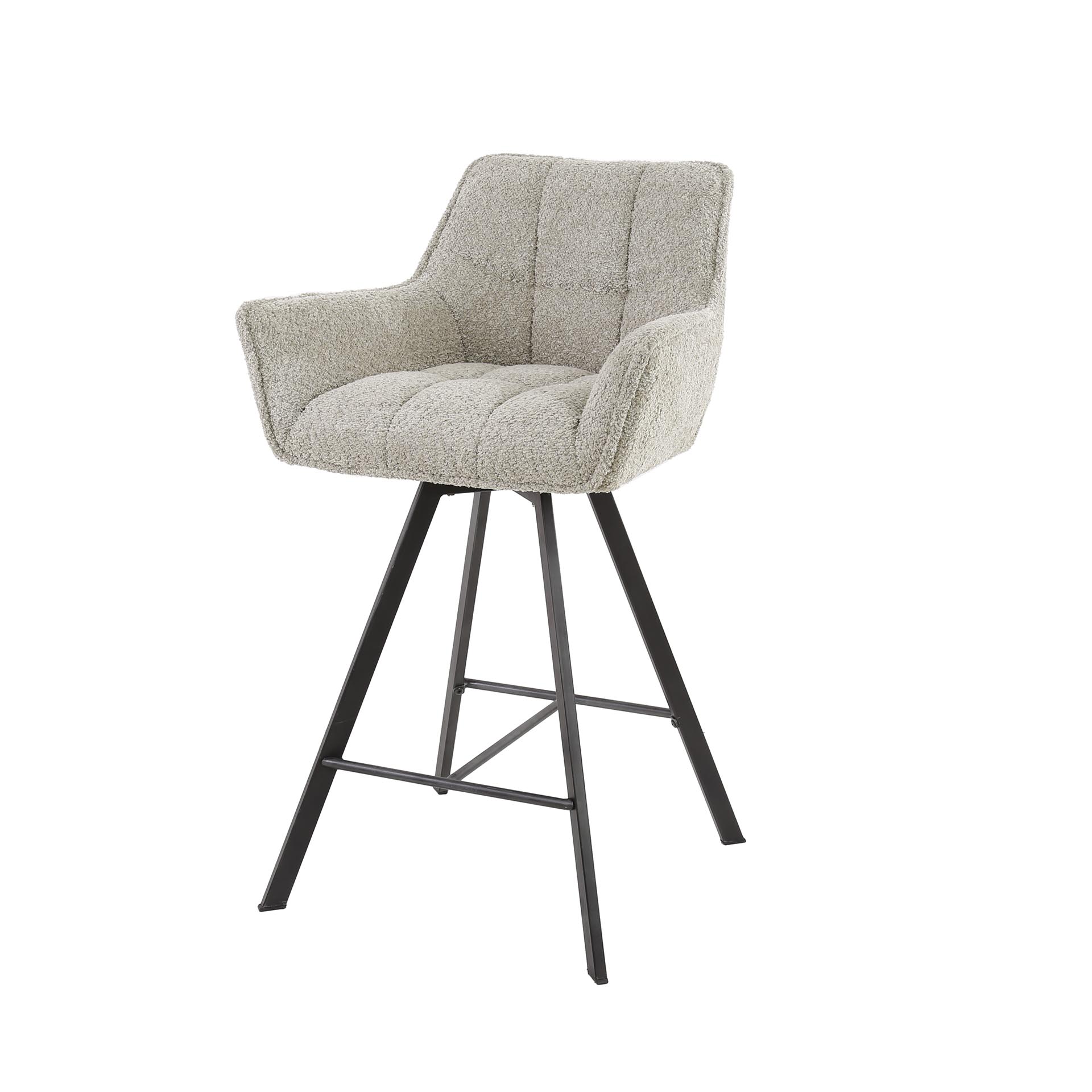 Barhocker Raster drehbar, im 2er-Set verpackt / Bouclé sand - Zijlstra