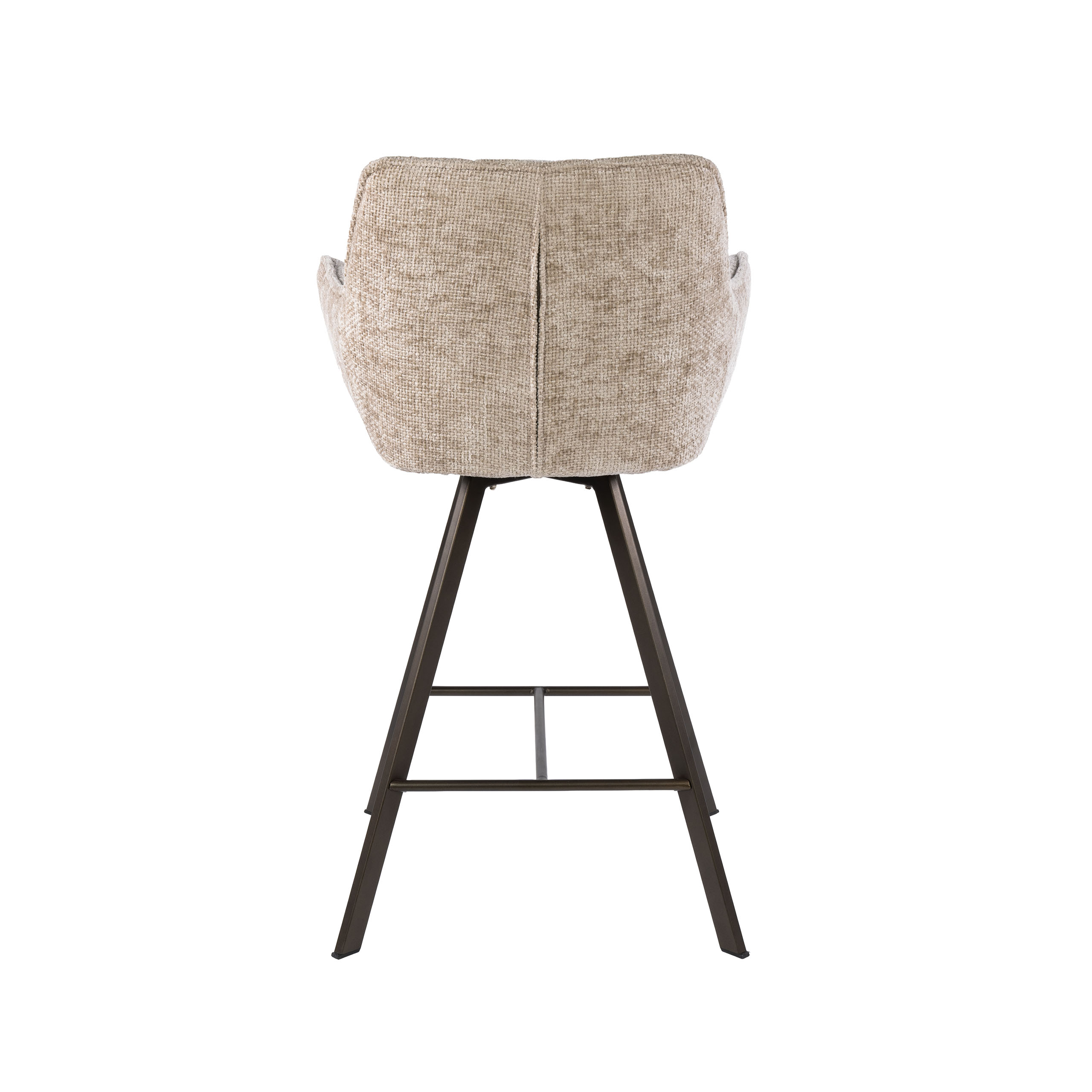 Drehbarer Barstuhl Raster in Hoven Sand-Braun (2er-Set) - Emmo Design