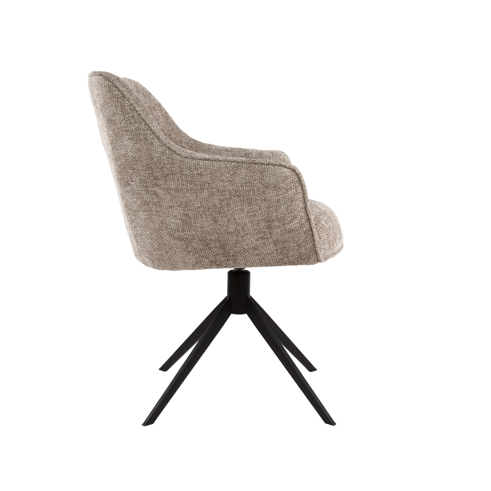 Drehbarer Armlehnstuhl Pull in Hoven Sand (2er-Set) - Emmo Design