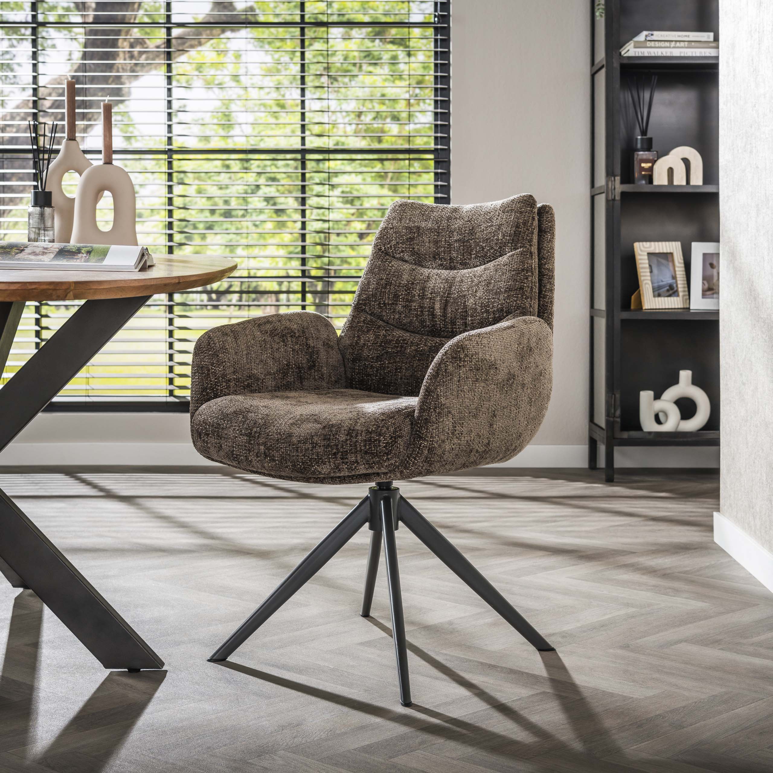 Armstoel Lounge draaibaar verpakt per 2 / Hoven taupe - Zijlstra