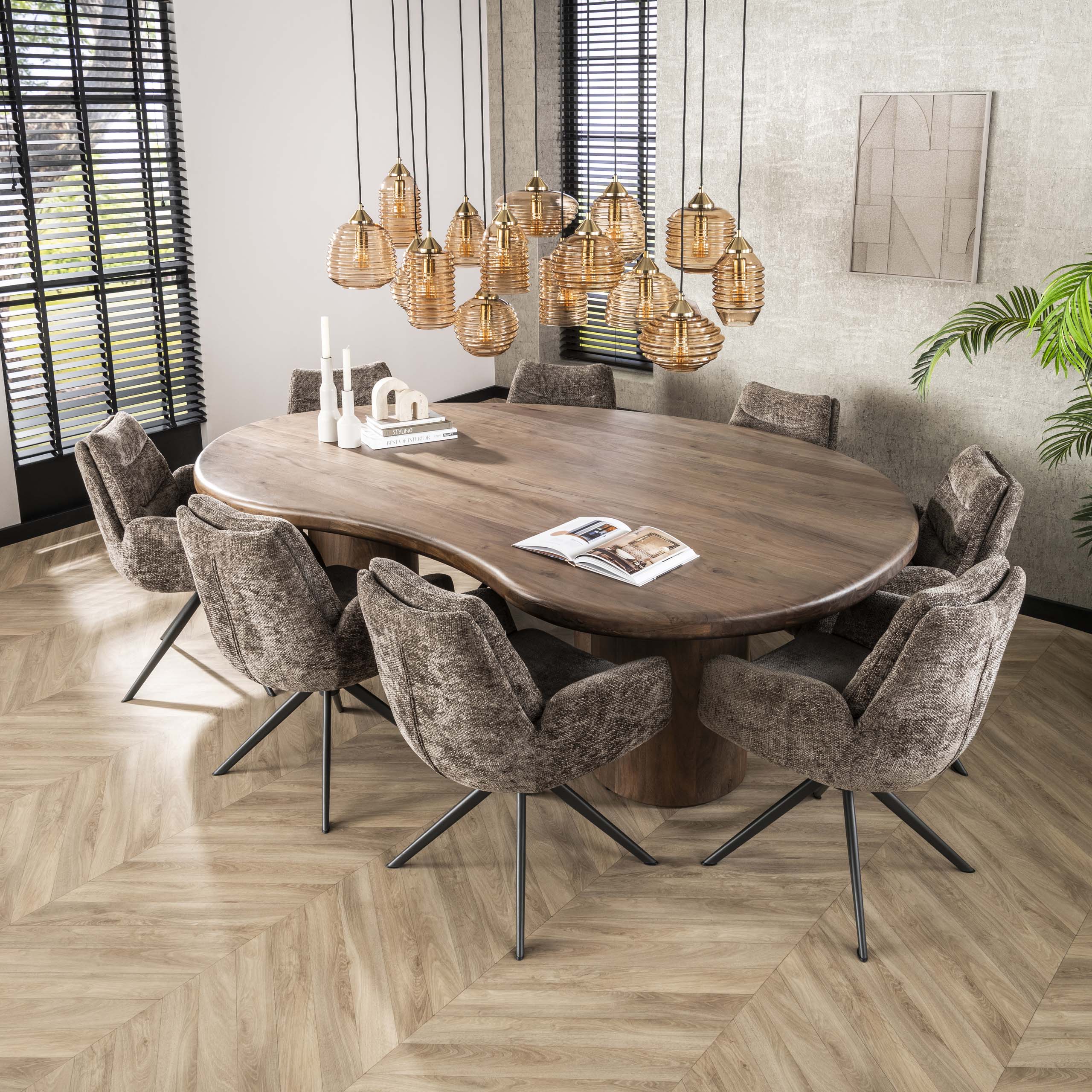 Armstoel Lounge draaibaar verpakt per 2 / Hoven taupe - Zijlstra