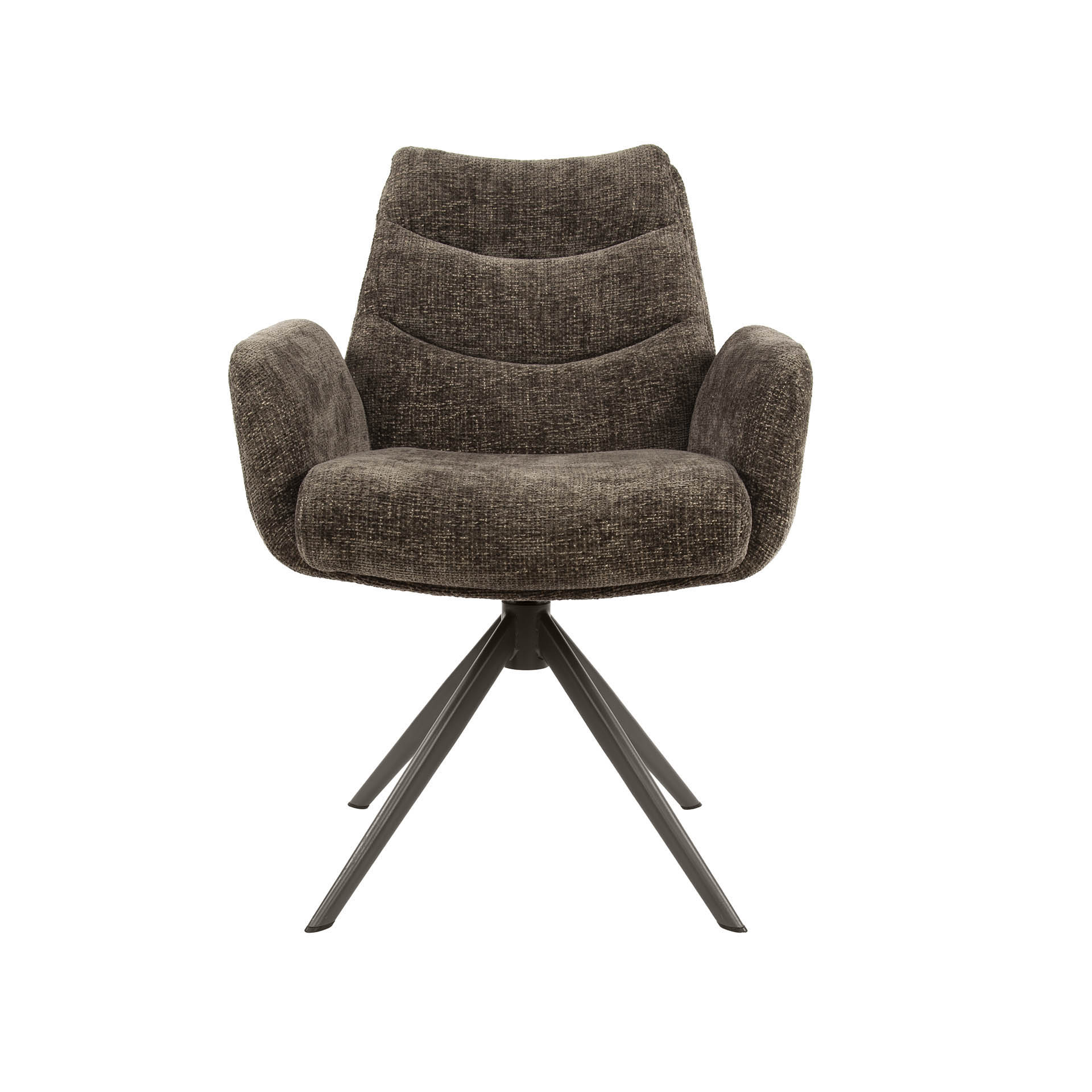 Armlehnstuhl Lounge drehbar im 2er-Set verpackt / Hoven taupe-braun - Zijlstra