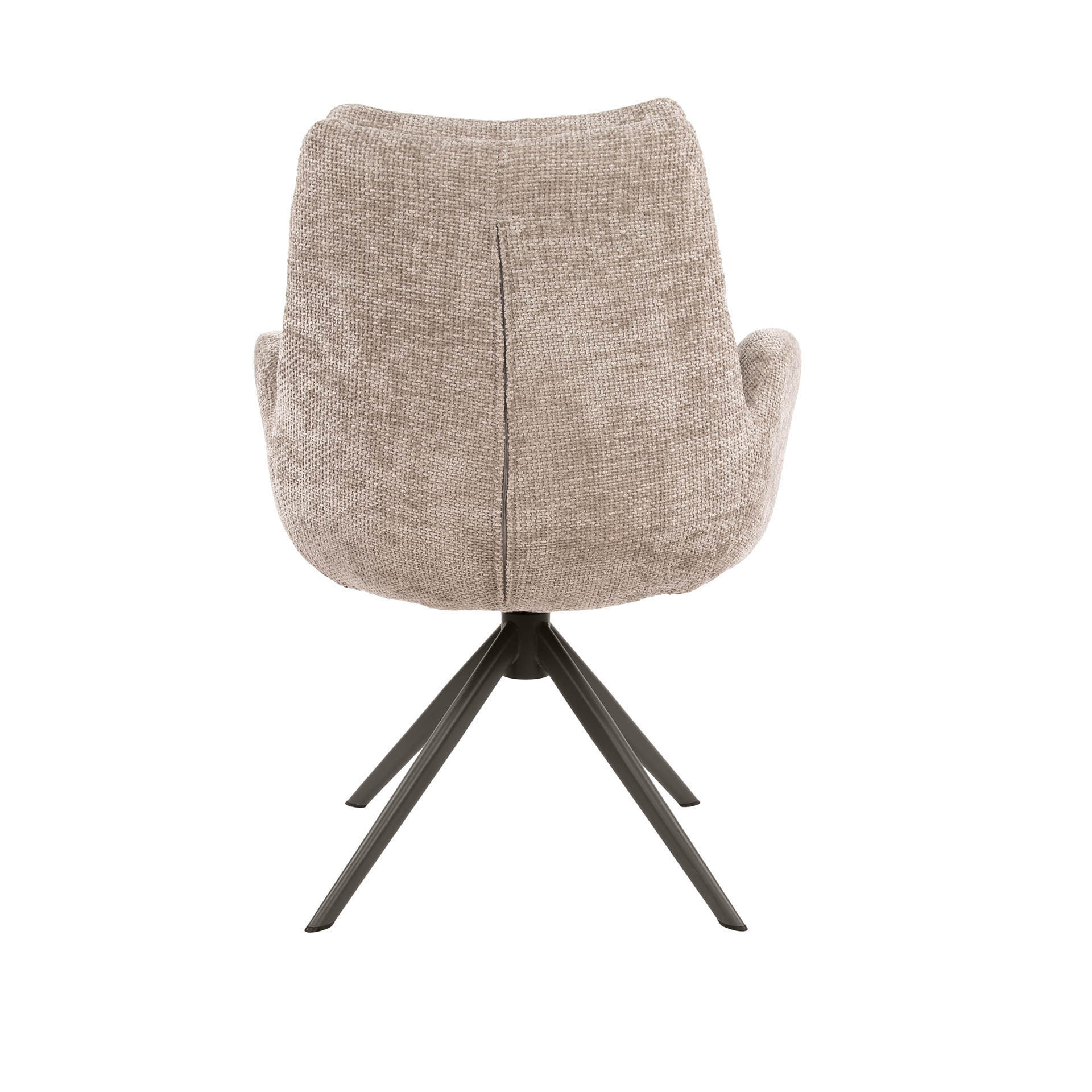 Drehbarer Armlehnstuhl Lounge in Hoven Sand-Braun (2er-Set) - Emmo Design