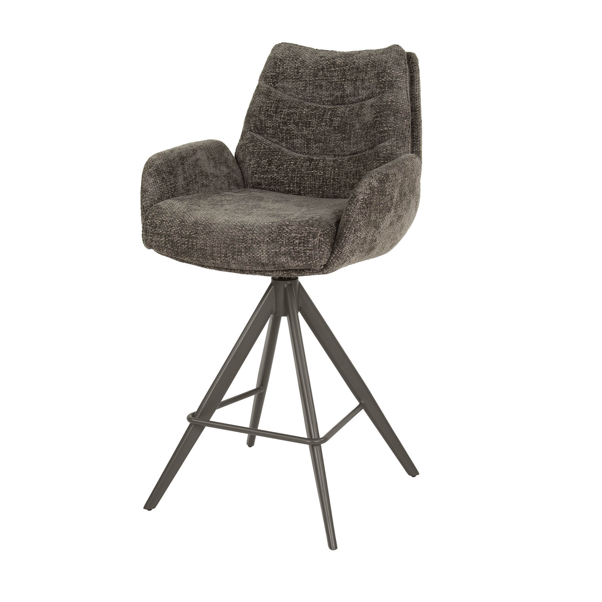 Bar Stool Lounge swivel set of 2 / Hoven taupe-brown - Zijlstra