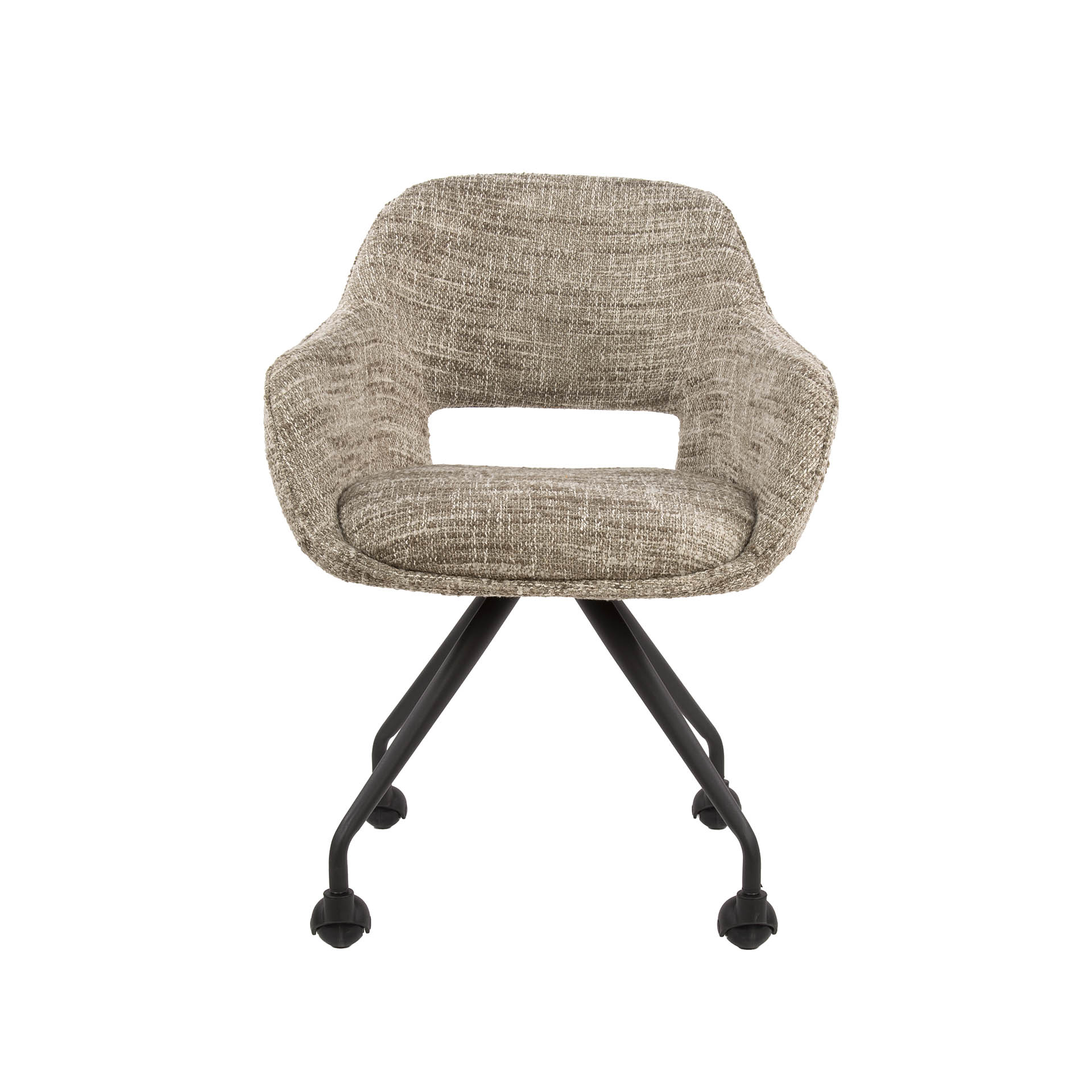Armlehnstuhl Spring mit Rollen in Eagle Sand (2er-Set) - Emmo Design