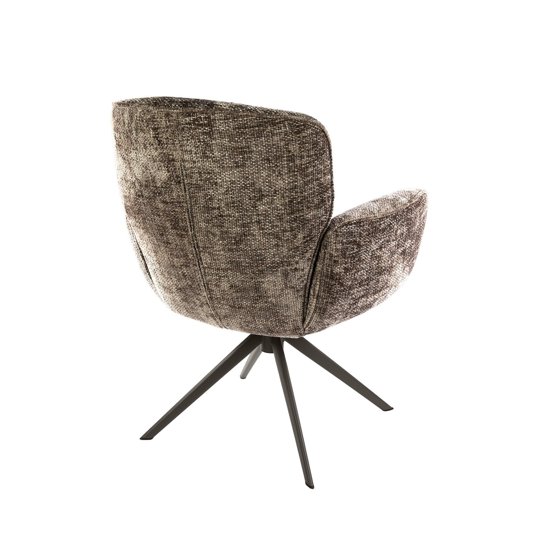 Drehbarer Armlehnstuhl Forza in Hoven Champagner-Braun (2er-Set) (Hoven champagne-Braun) - Emmo Design