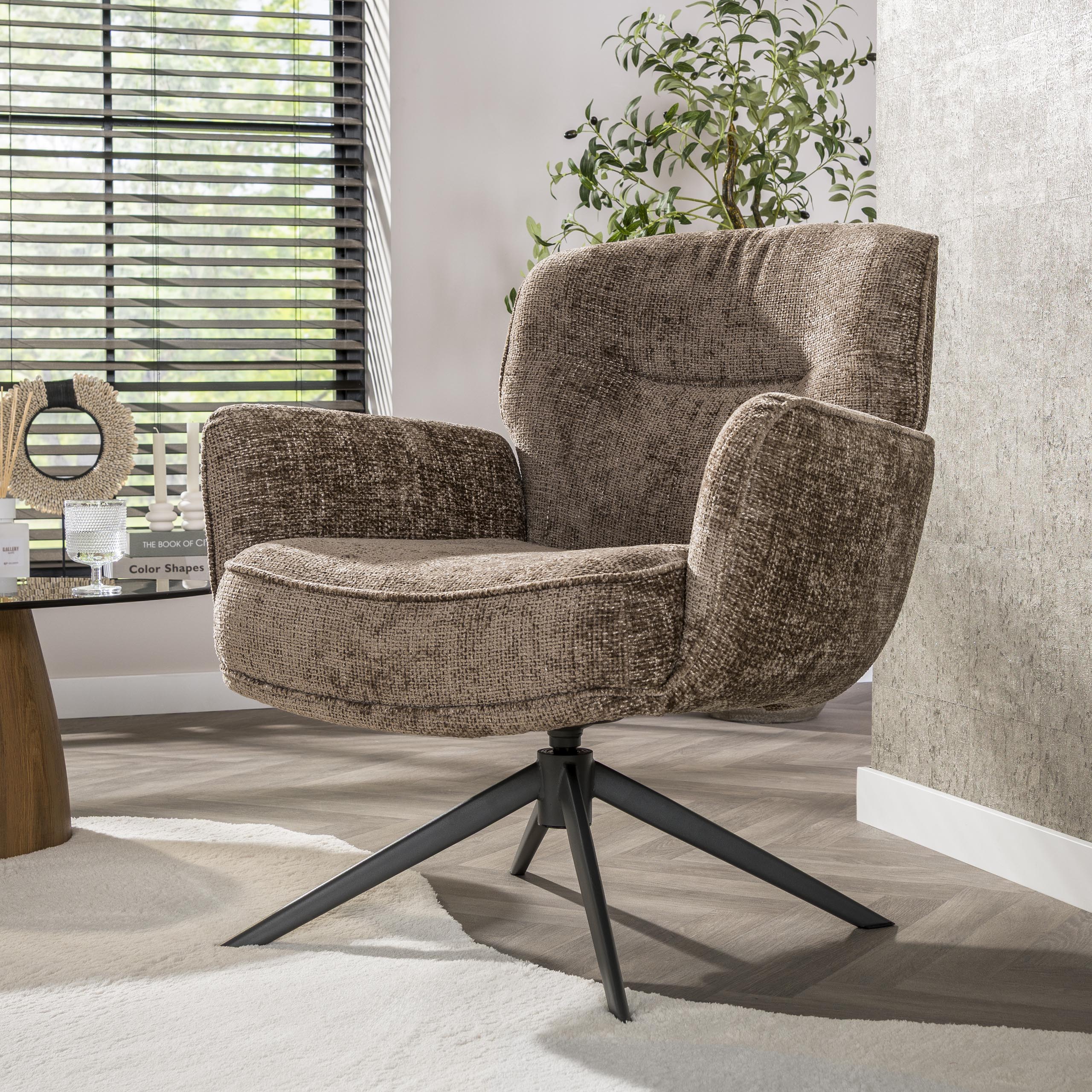 Sessel Forza drehbar / Hoven champagne - Zijlstra