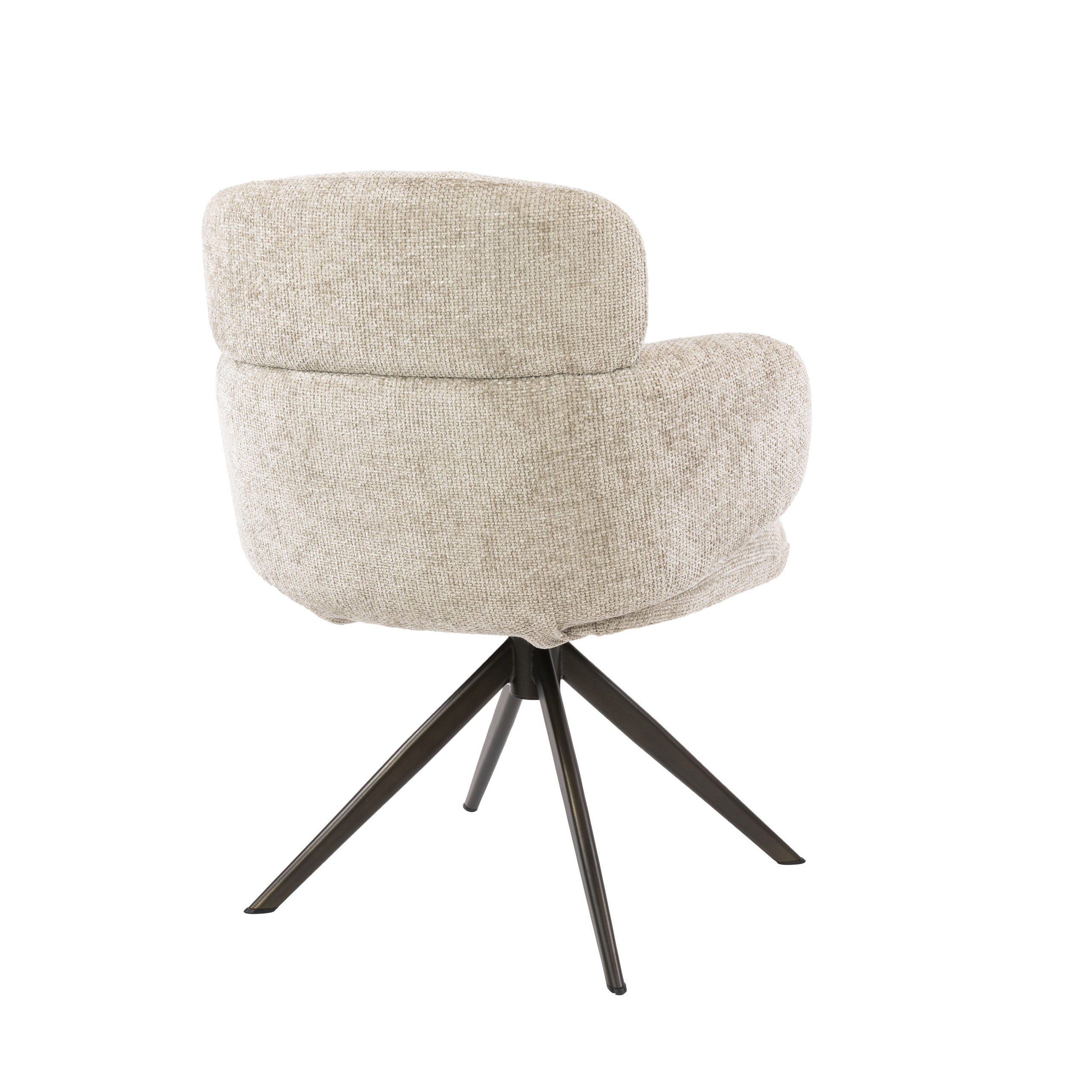 Drehbarer Armlehnstuhl Flex in Hoven Sand-Braun (2er-Set) - Emmo Design