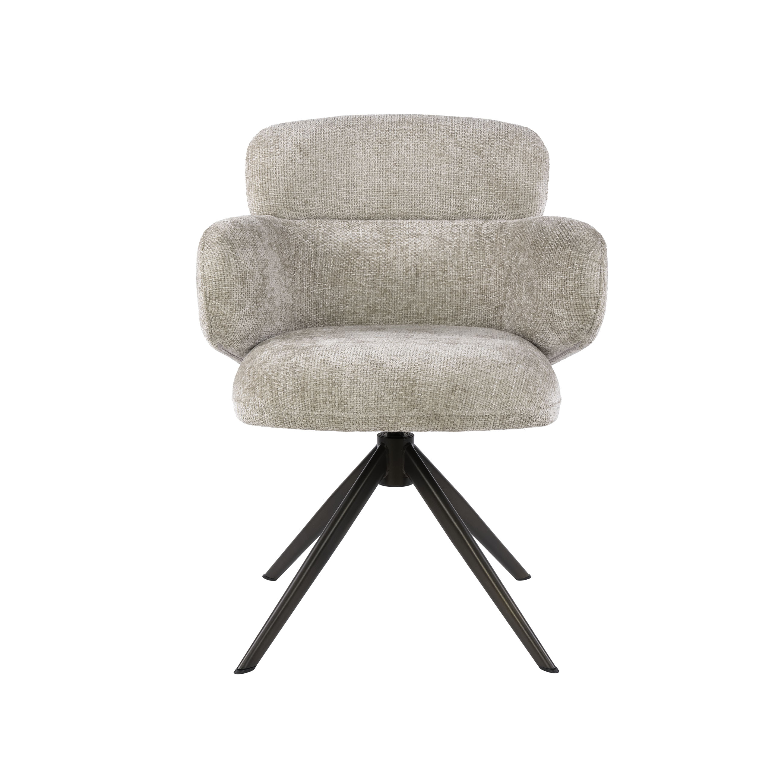 Drehbarer Armlehnstuhl Flex in Hoven Sand-Braun (2er-Set) - Emmo Design