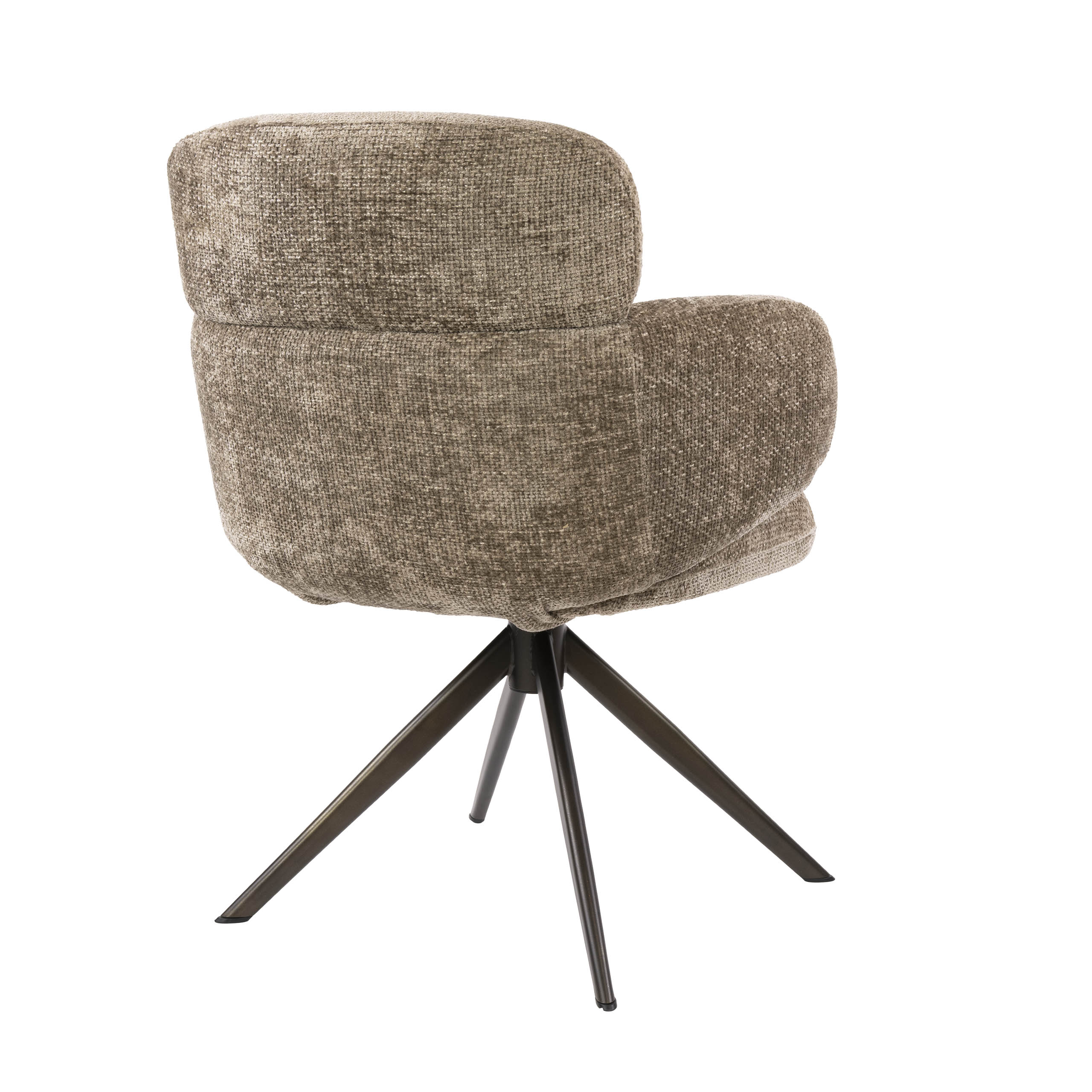 Drehbarer Armlehnstuhl Flex in Hoven Champagner-Braun (2er-Set) (Hoven champagne-Braun) - Emmo Design