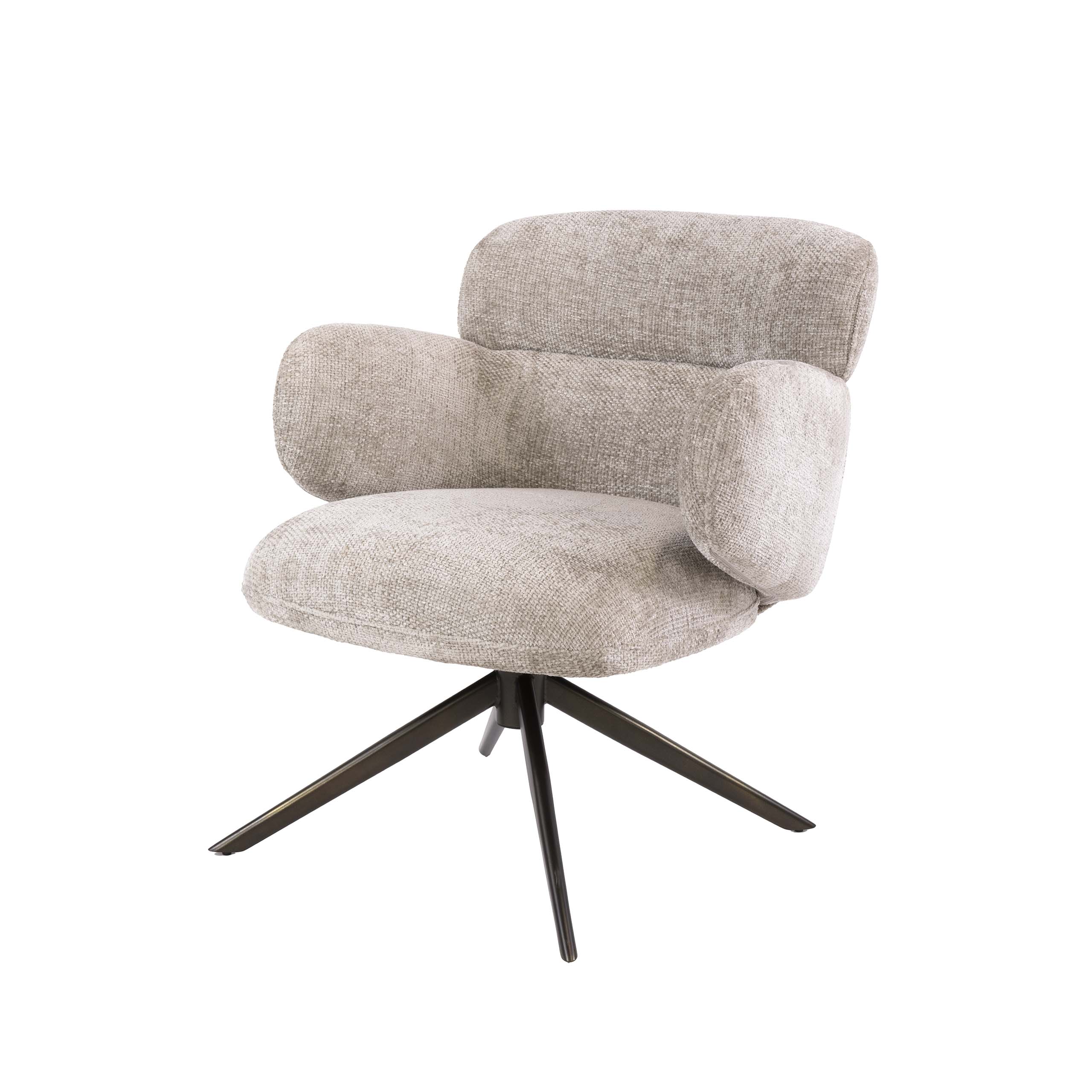 Flex swivel armchair / Hoven sand-brown - Zijlstra