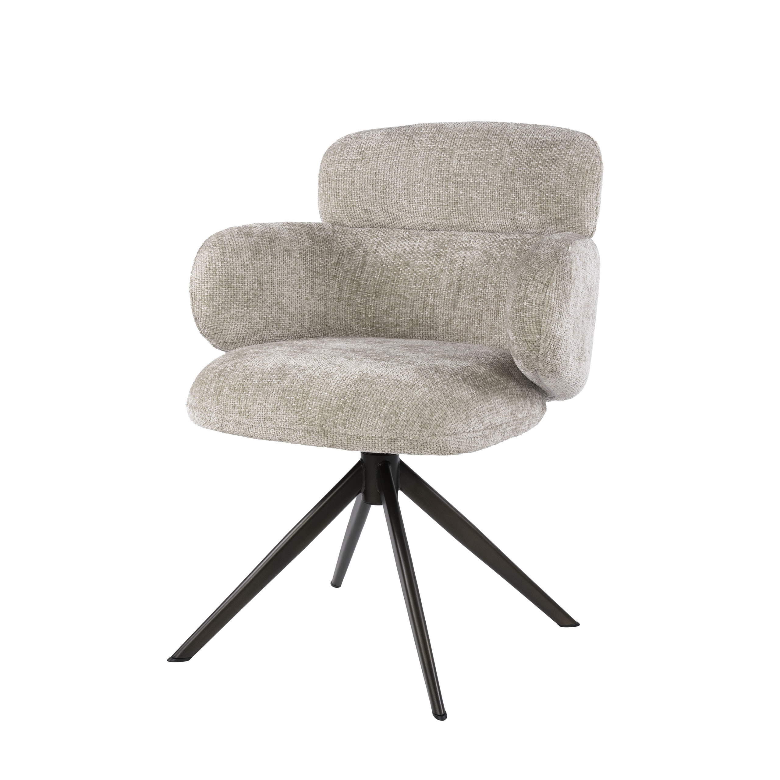 Flex swivel armchair / Hoven sand-brown - Zijlstra