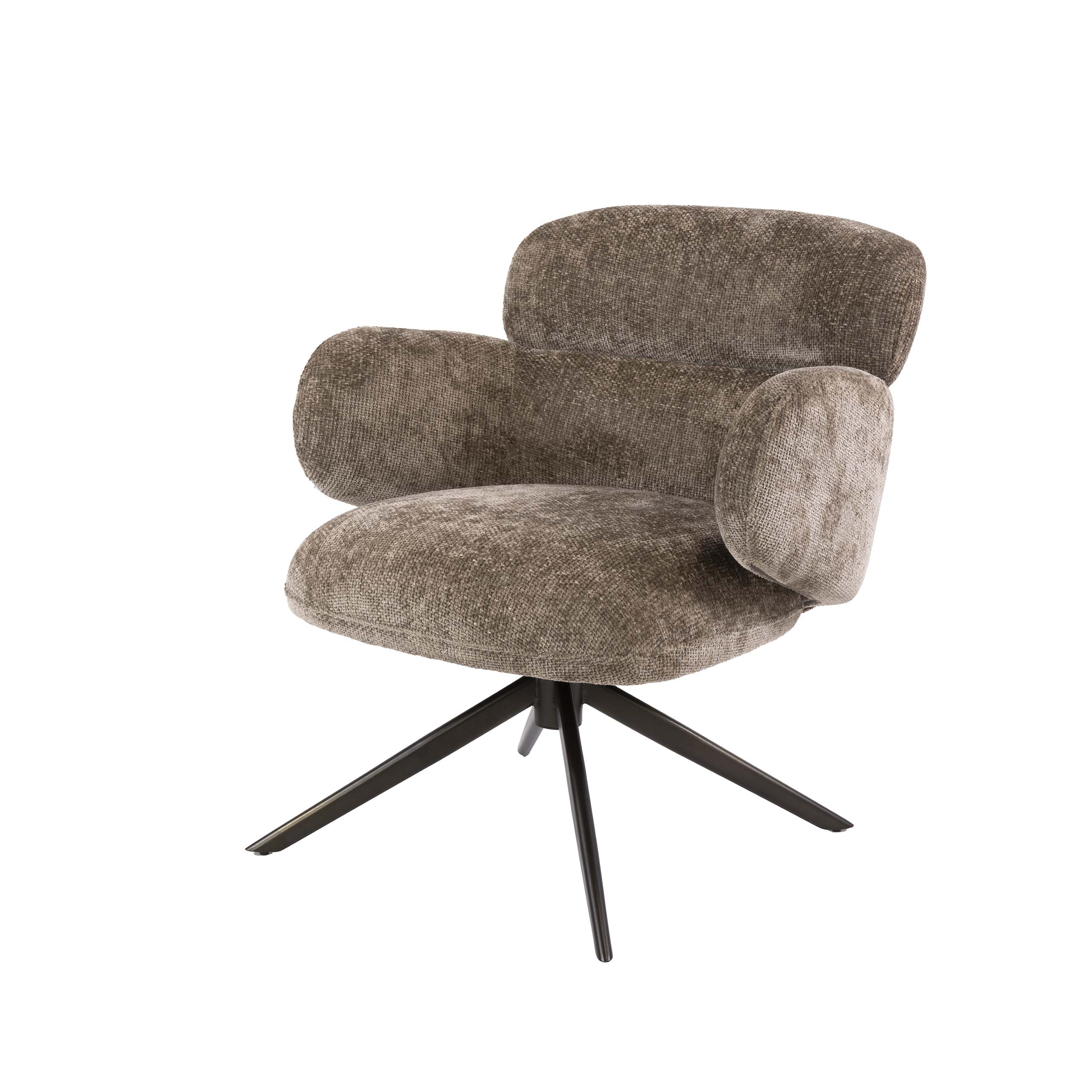 Flex swivel armchair / Hoven champagne-brown - Zijlstra
