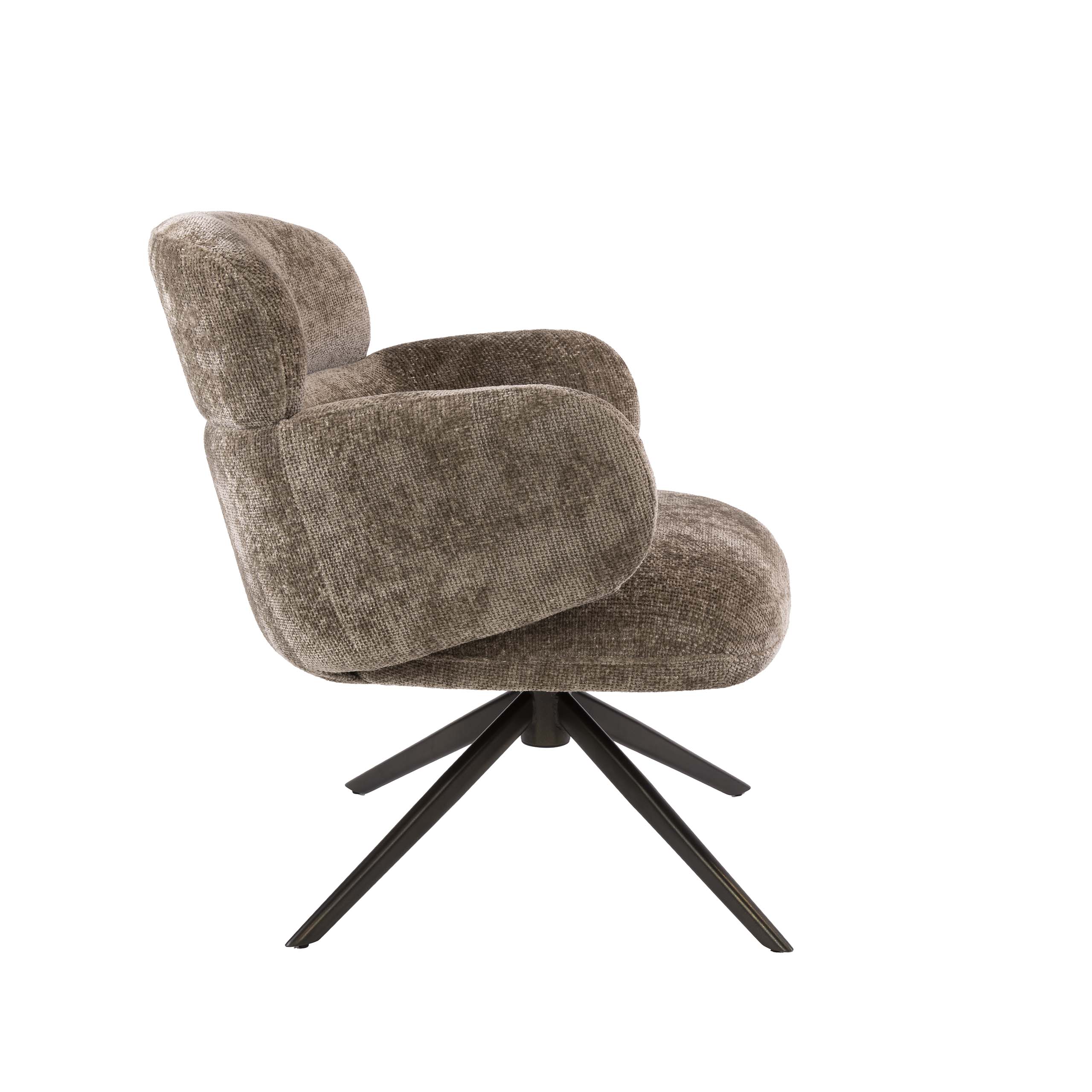 Flex swivel armchair / Hoven champagne-brown - Zijlstra