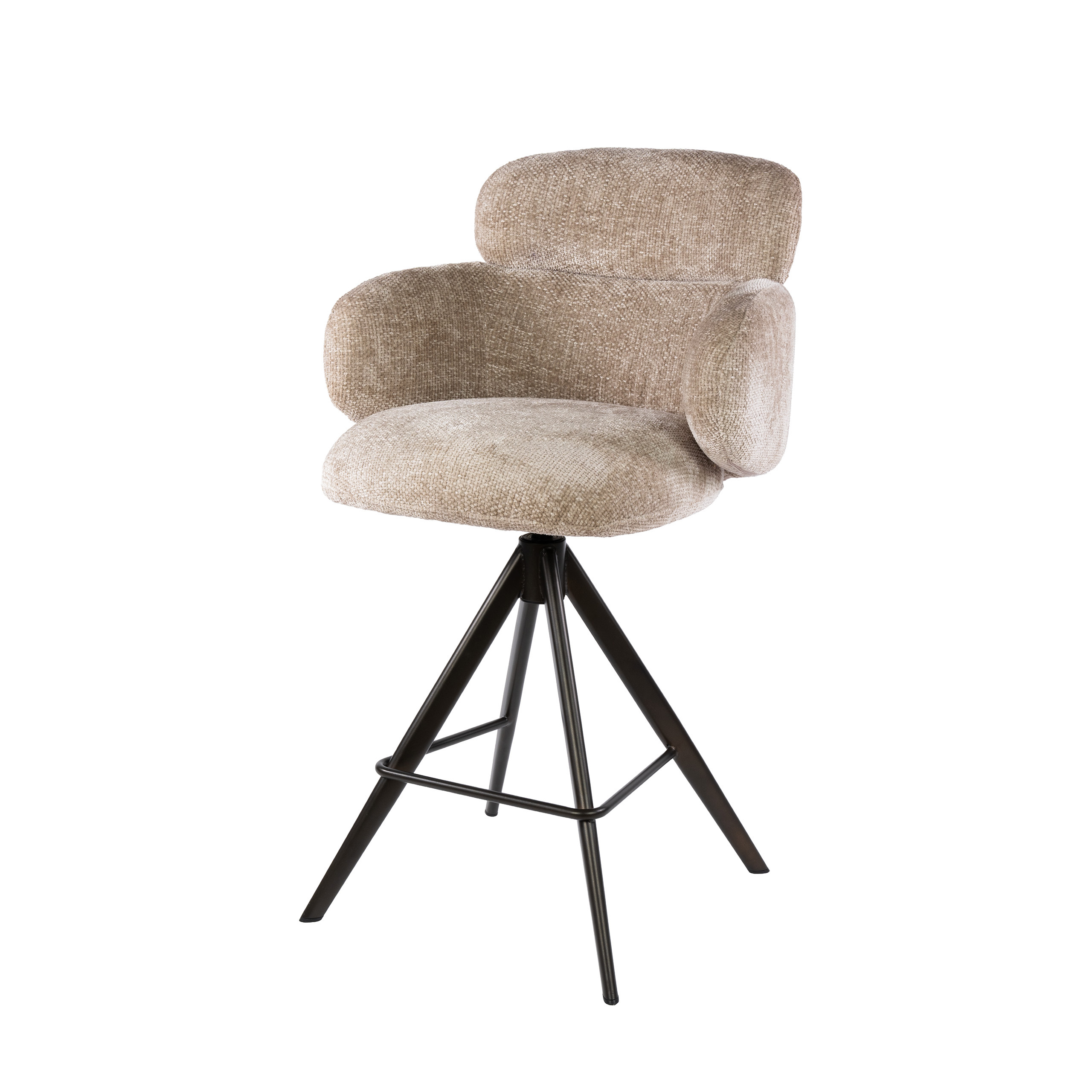 Bar Stool Flex Swivel Set of 2 / Hoven Sand-Brown - Zijlstra