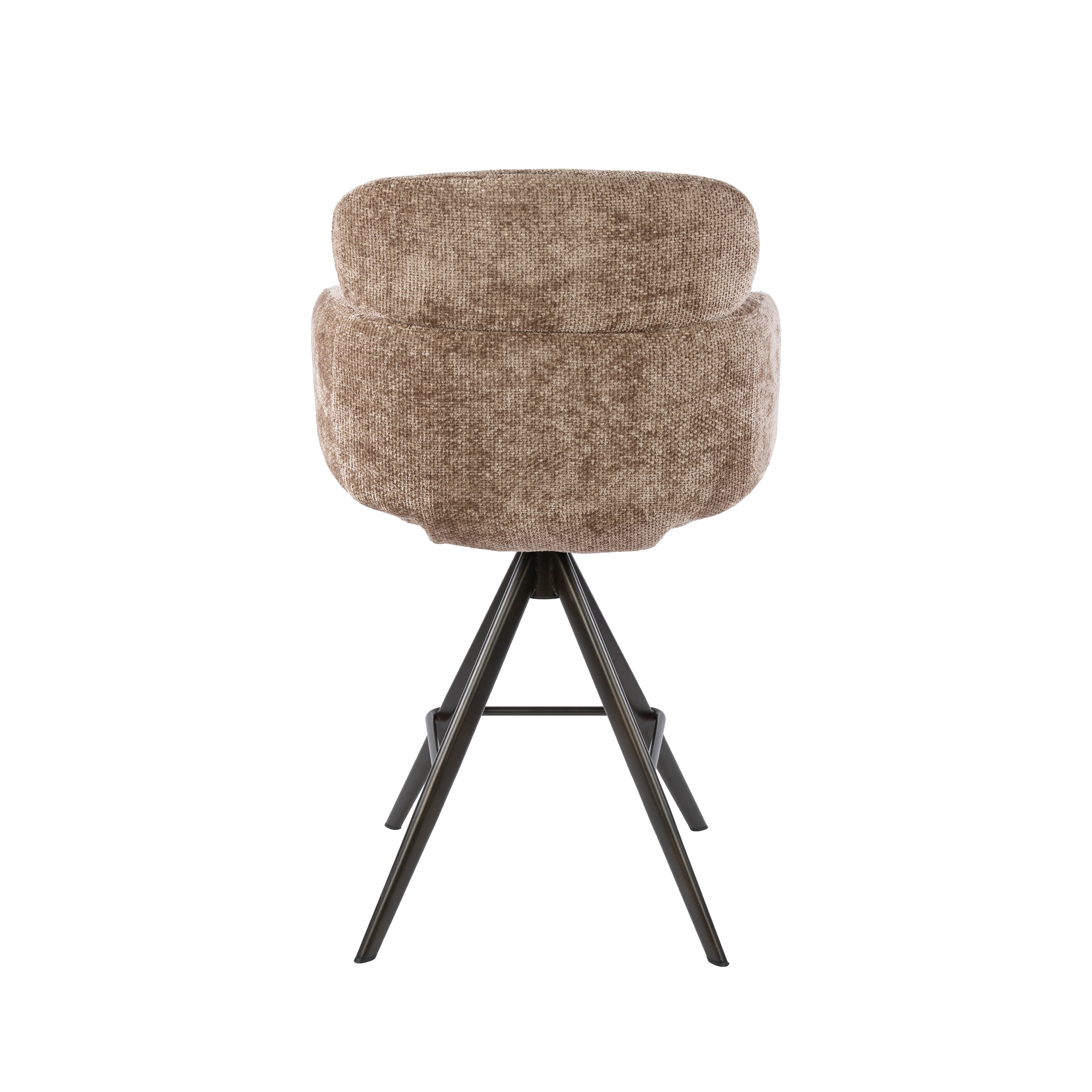 Drehbarer Barstuhl Flex in Hoven Champagner-Braun (2er-Set) (Hoven champagne-Braun) - Emmo Design