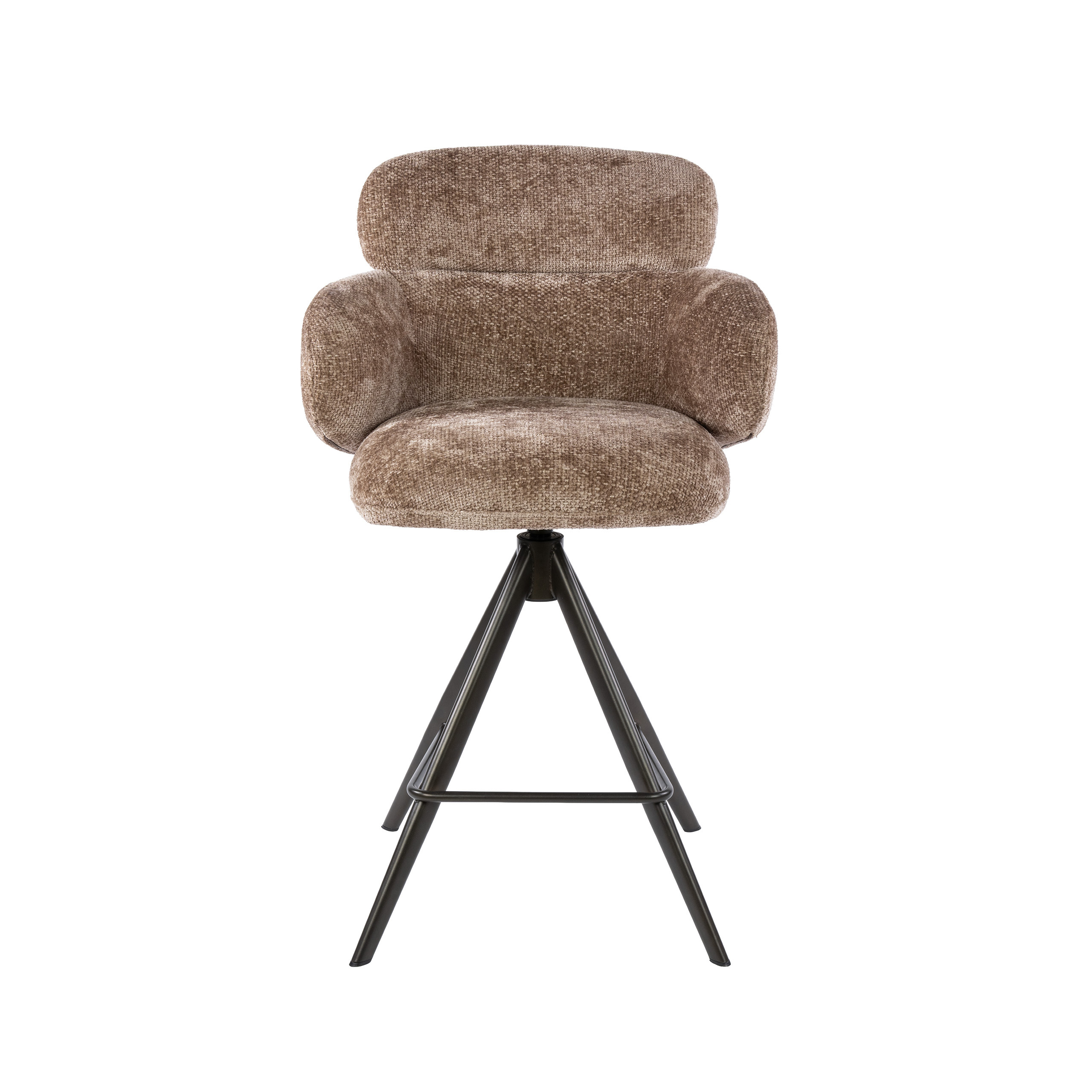 Bar Stool Flex Swivel Set of 2 / Hoven Champagne-Brown - Zijlstra