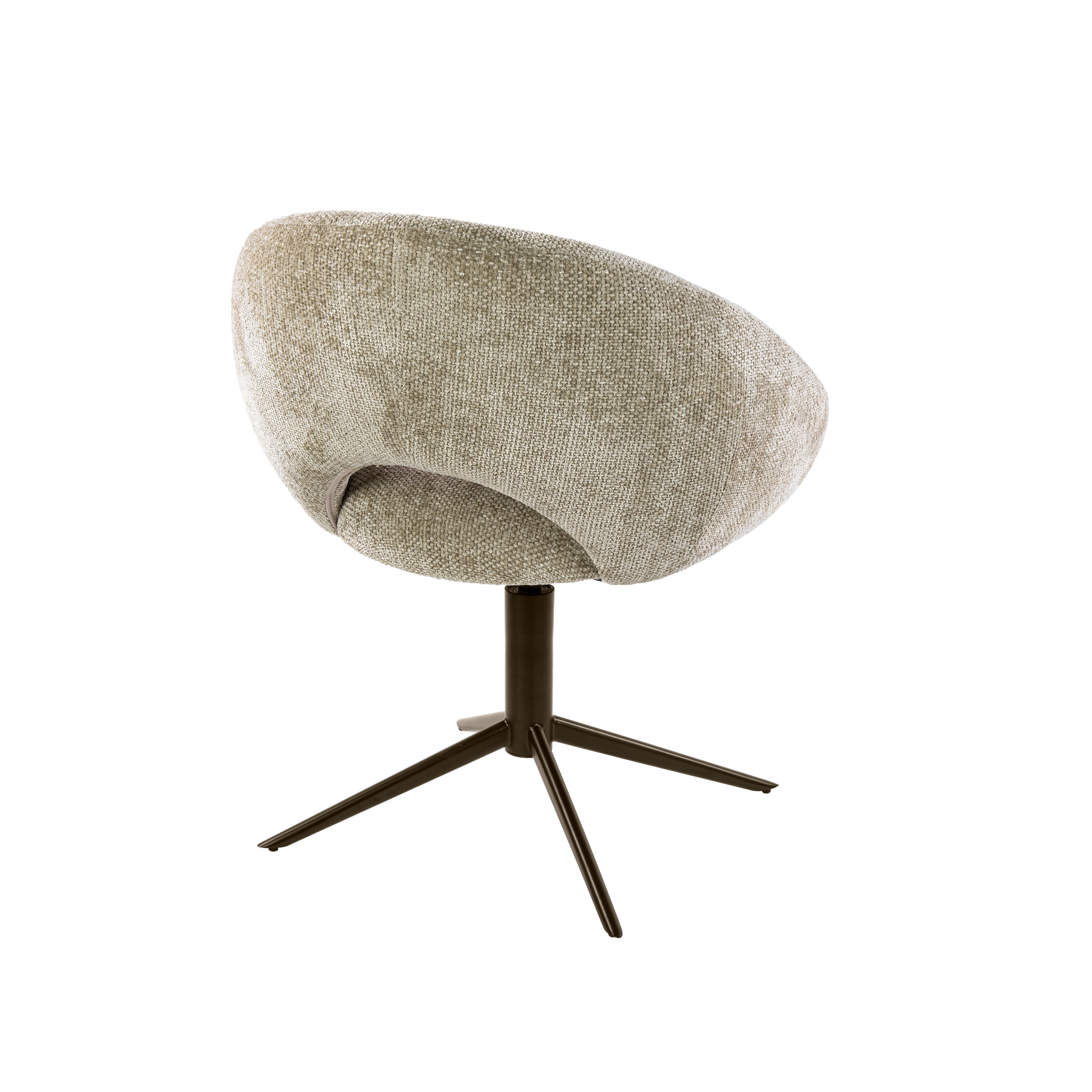 Drehbarer Armlehnstuhl Cupa in Hoven Sand-Braun (2er-Set) - Emmo Design