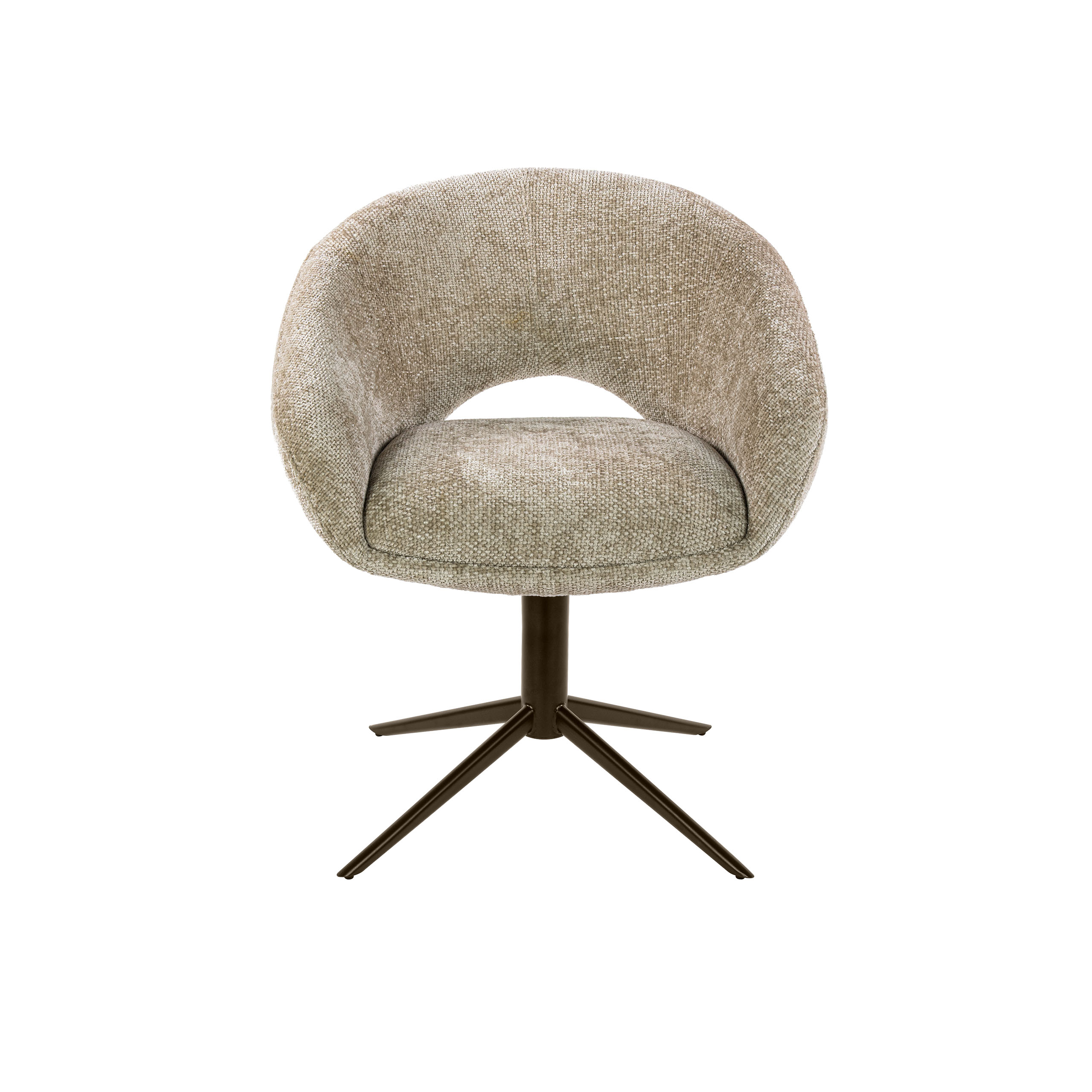 Drehbarer Armlehnstuhl Cupa in Hoven Sand-Braun (2er-Set) - Emmo Design