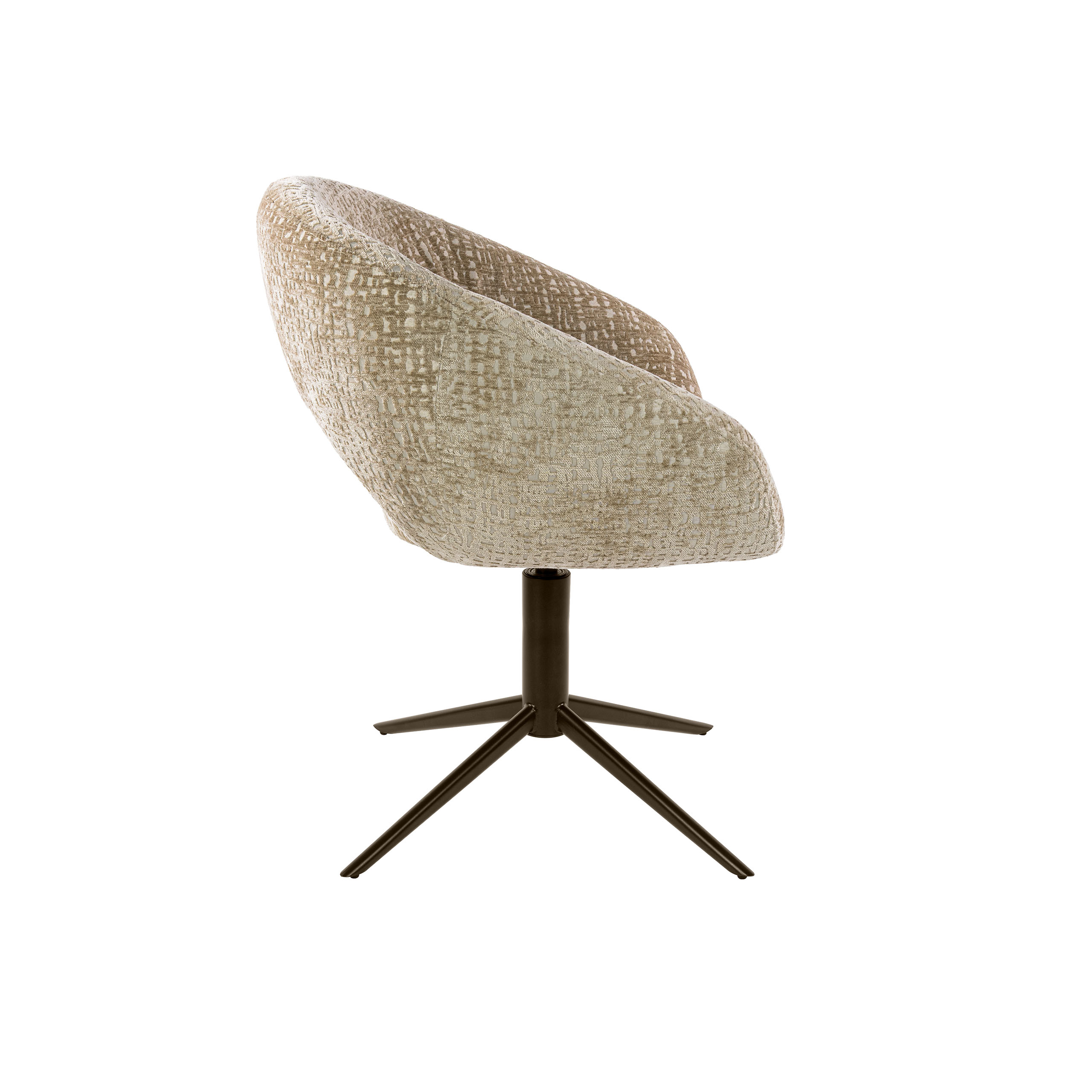 Drehbarer Armlehnstuhl Cupa in Monti Sand-Braun (2er-Set) - Emmo Design