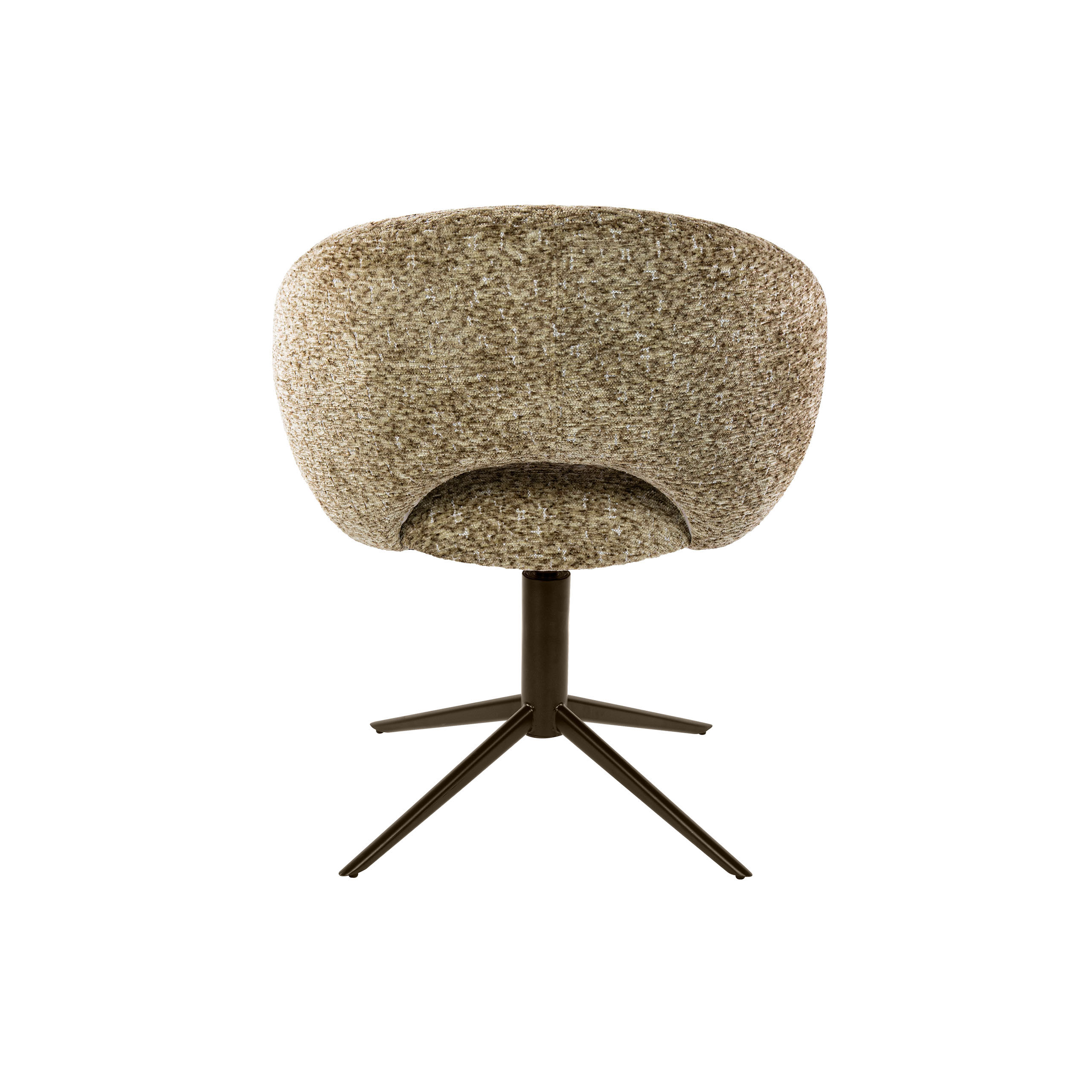 Drehbarer Armlehnstuhl Cupa in Delviro Champagner-Braun (2er-Set) (Delviro champagne-Braun) - Emmo Design