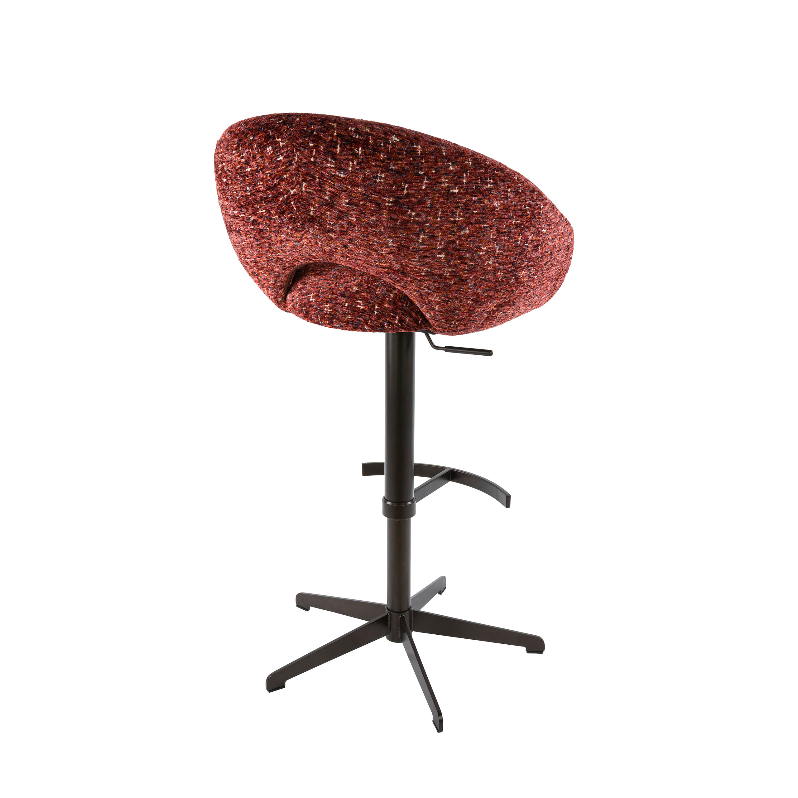 Barstuhl Cupa height adjust in Delviro Bordeauxrot-Braun (2er-Set) (Delviro Bordeaux Rot-Braun) - Emmo Design