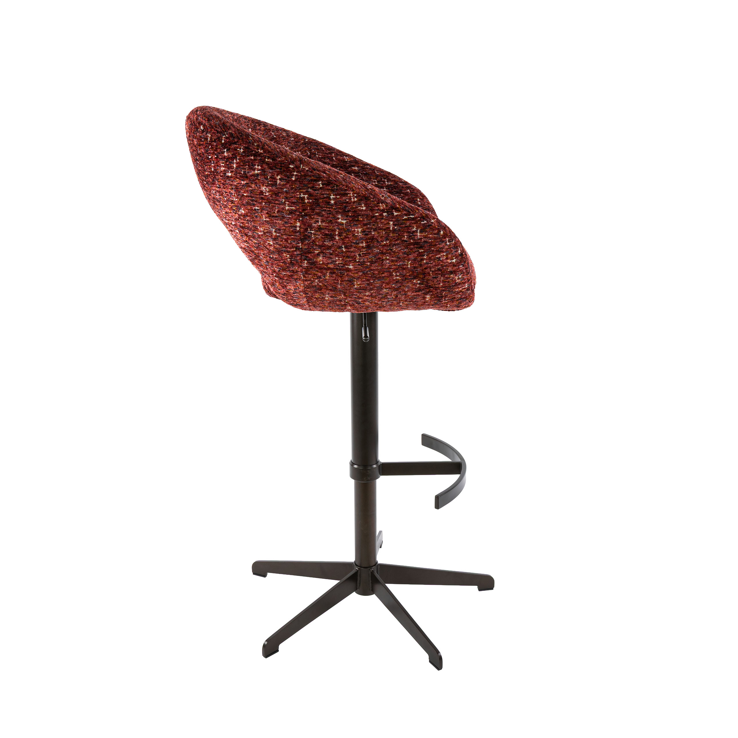 Barstuhl Cupa height adjust in Delviro Bordeauxrot-Braun (2er-Set) (Delviro Bordeaux Rot-Braun) - Emmo Design