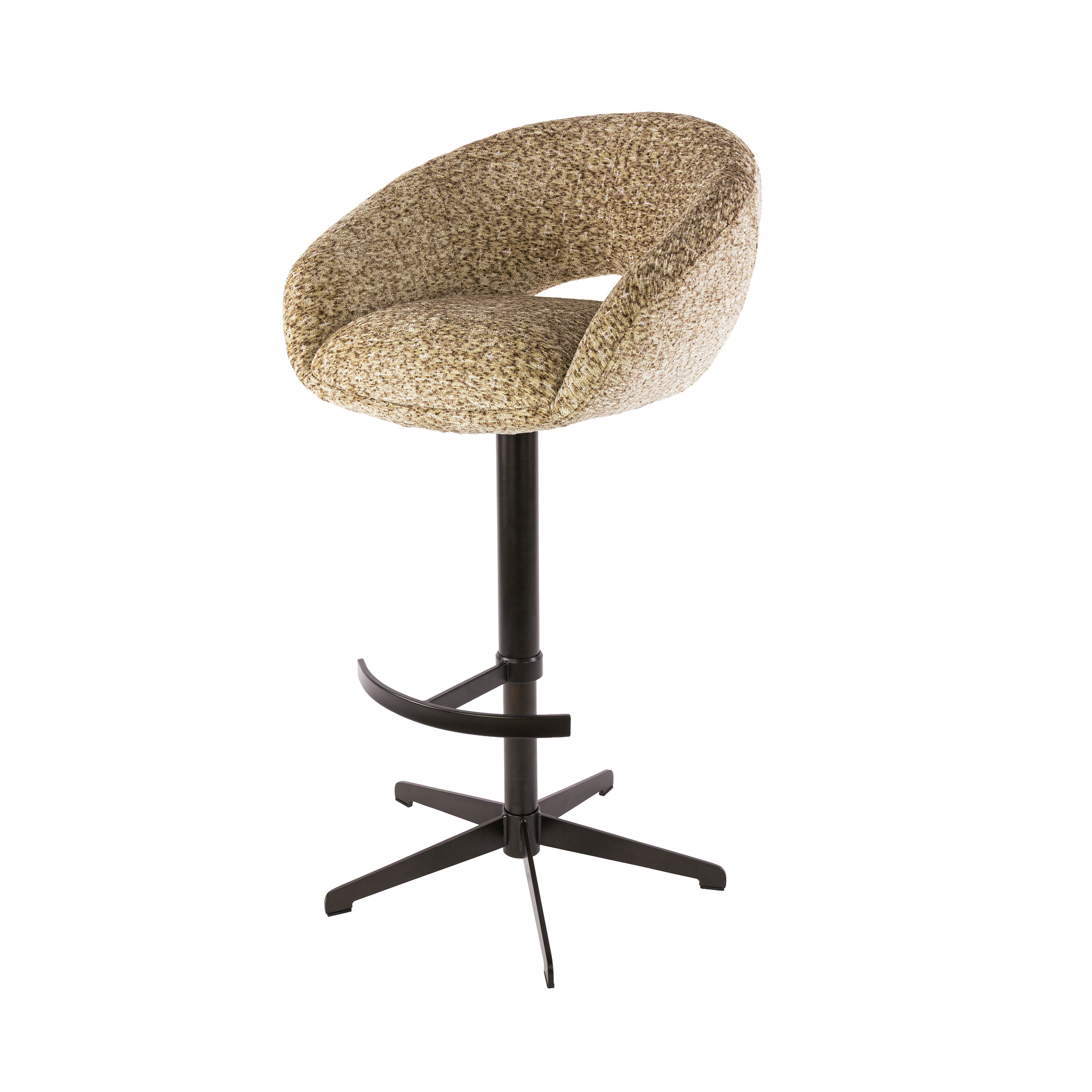 Taburete de bar Cupa height adjust en Delviro champán-marrón (set de 2) (Delviro champagne-bruin) - Emmo Design