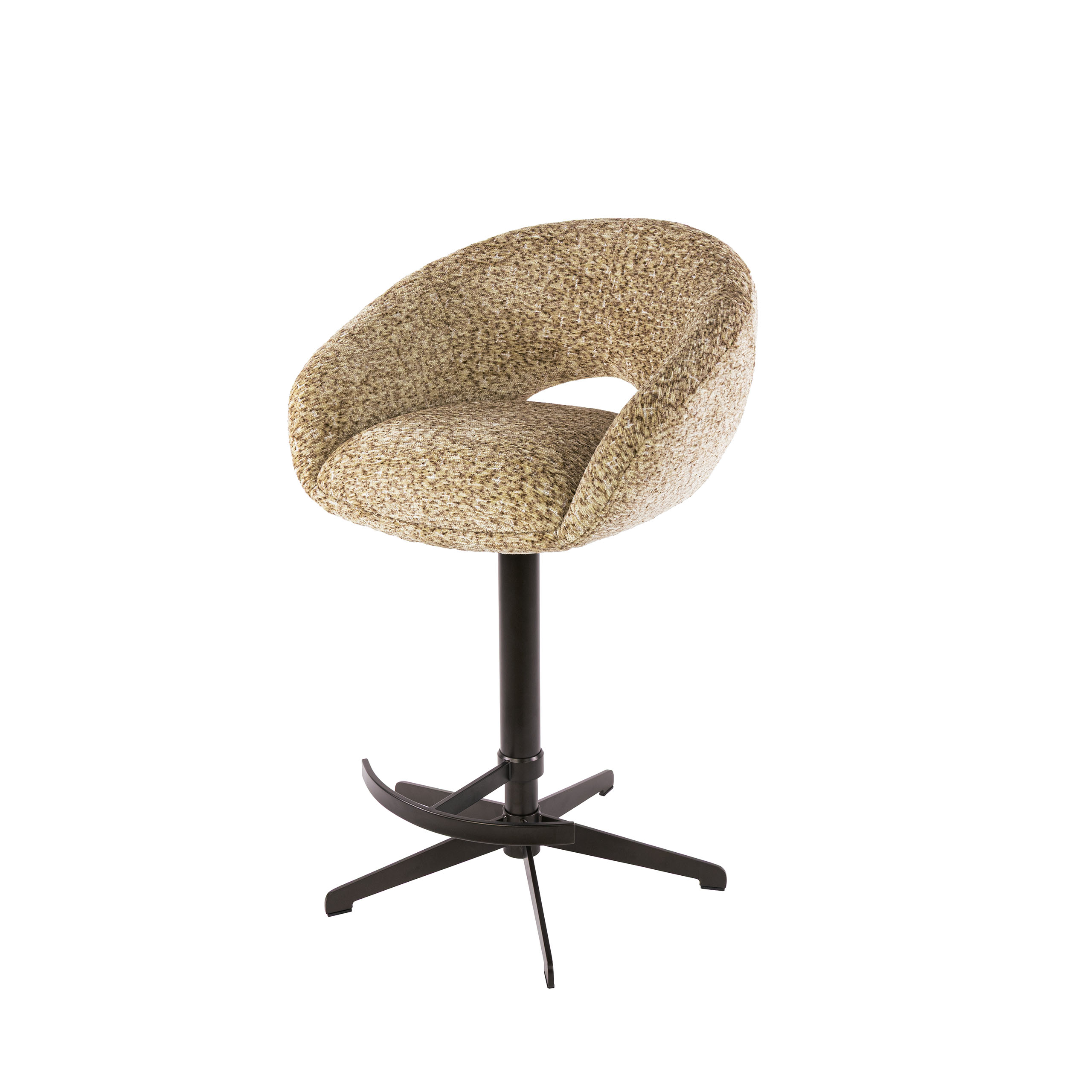 Bar stool Cupa height adjust in Delviro champagne-brown (set of 2) (Delviro champagne-bruin) - Emmo Design