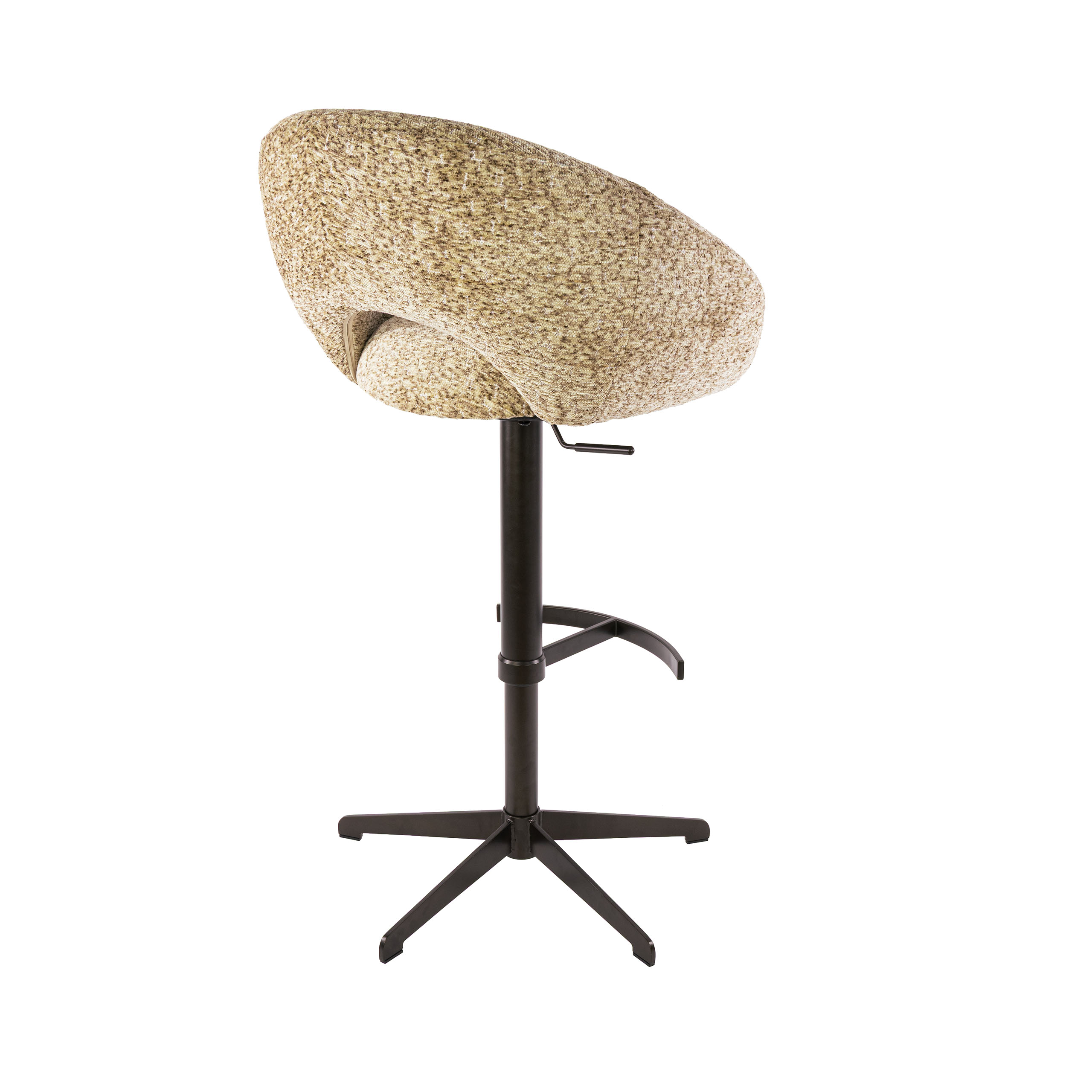 Taburete de bar Cupa height adjust en Delviro champán-marrón (set de 2) (Delviro champagne-bruin) - Emmo Design