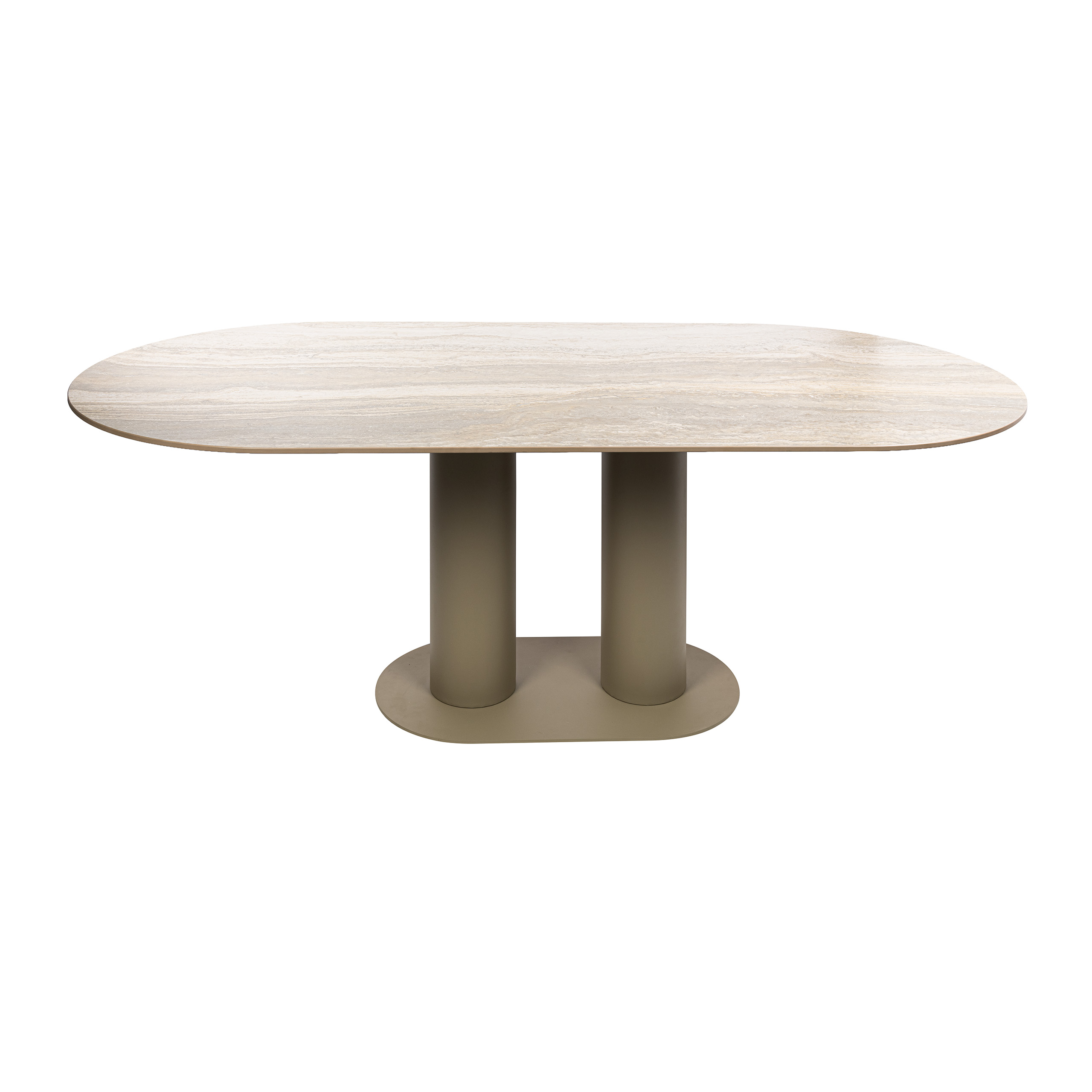 Eettafel Selvo 215cm, 3D travertin zand - Zijlstra
