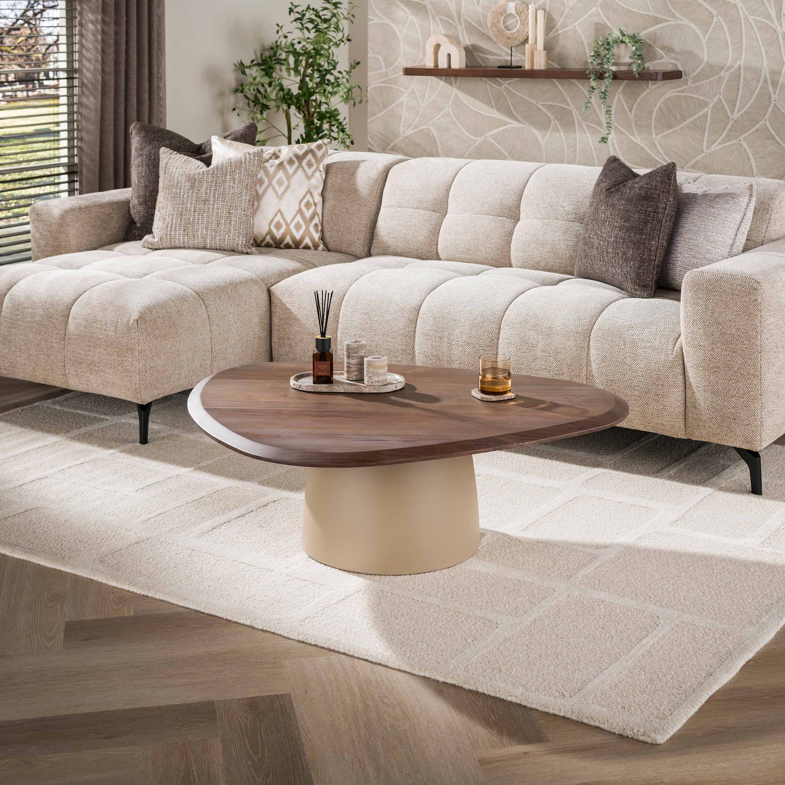 Salontafel Dune driehoekig / Beige - Zijlstra