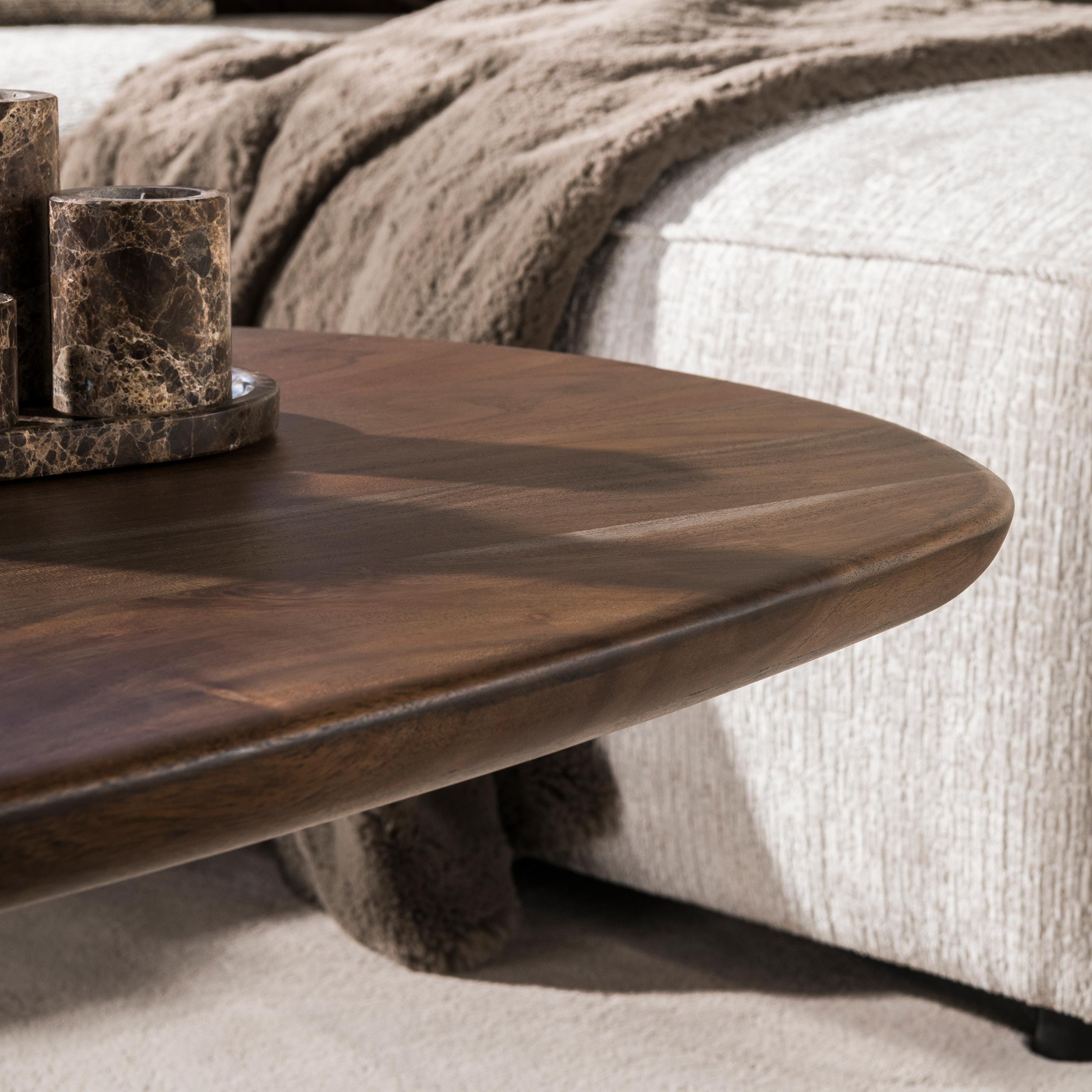 Salontafel Central 135cm / Massief acacia bruin - Zijlstra