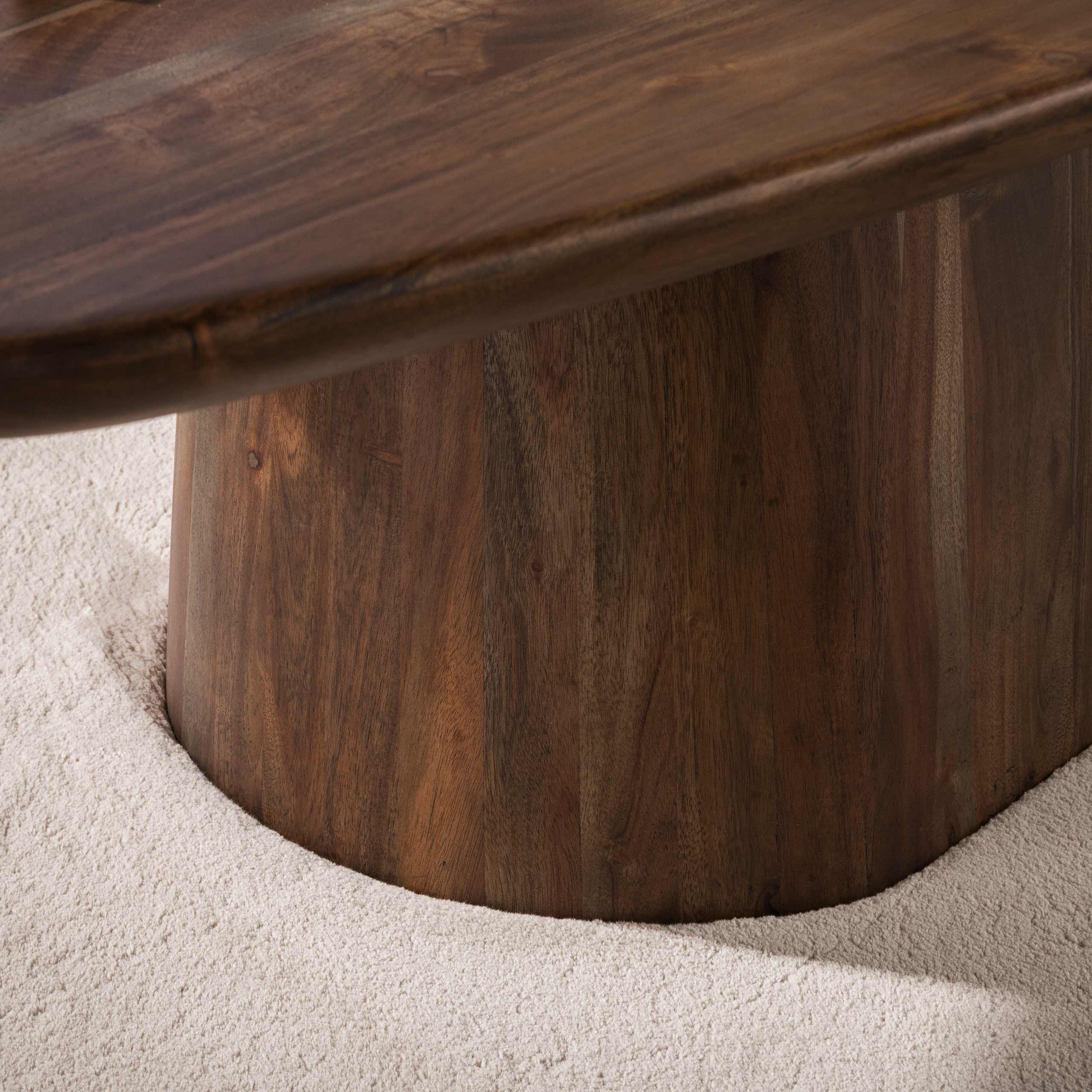 Salontafel Central 135cm / Massief acacia bruin - Zijlstra