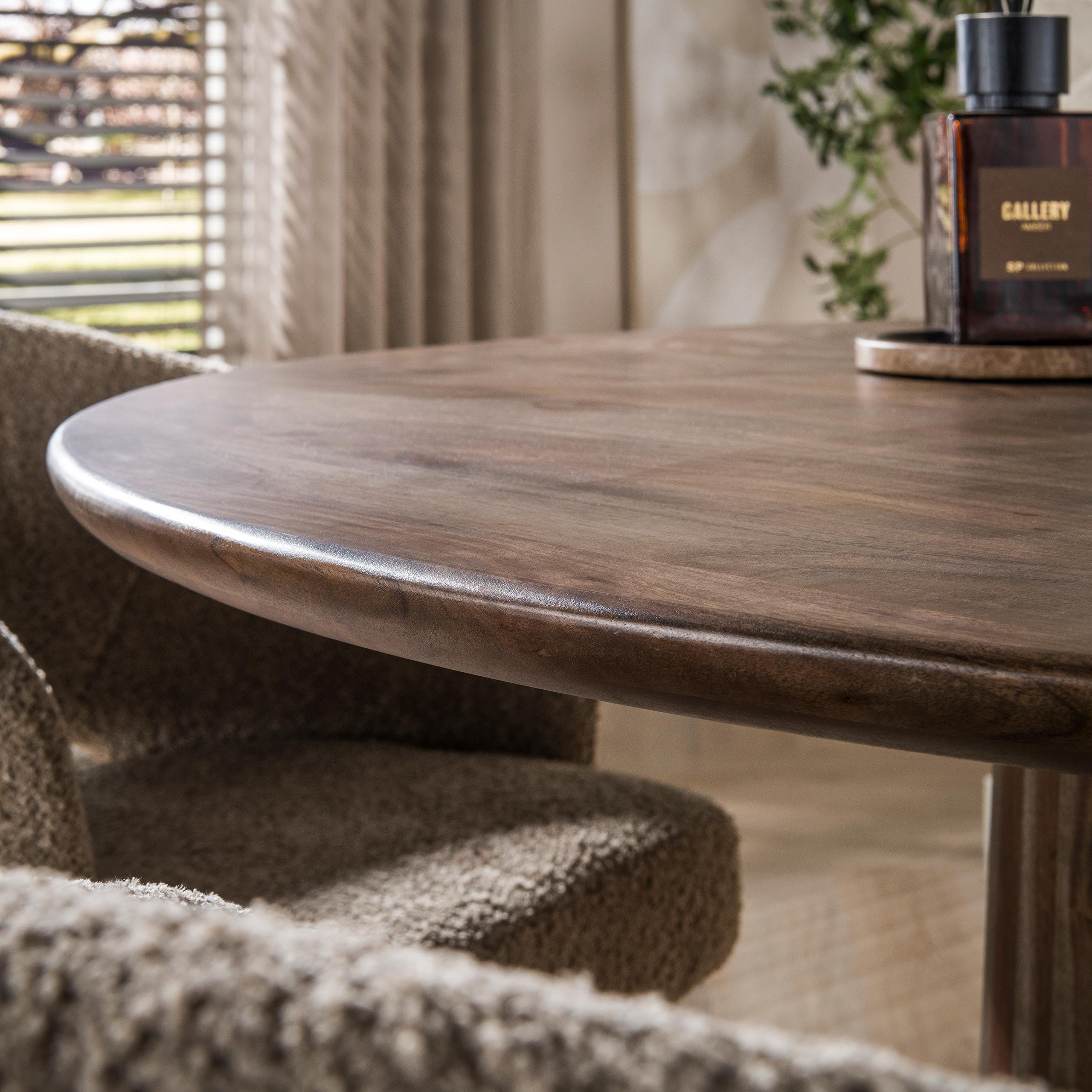 Eettafel Central rond Ø130cm / Massief acacia bruin - Zijlstra