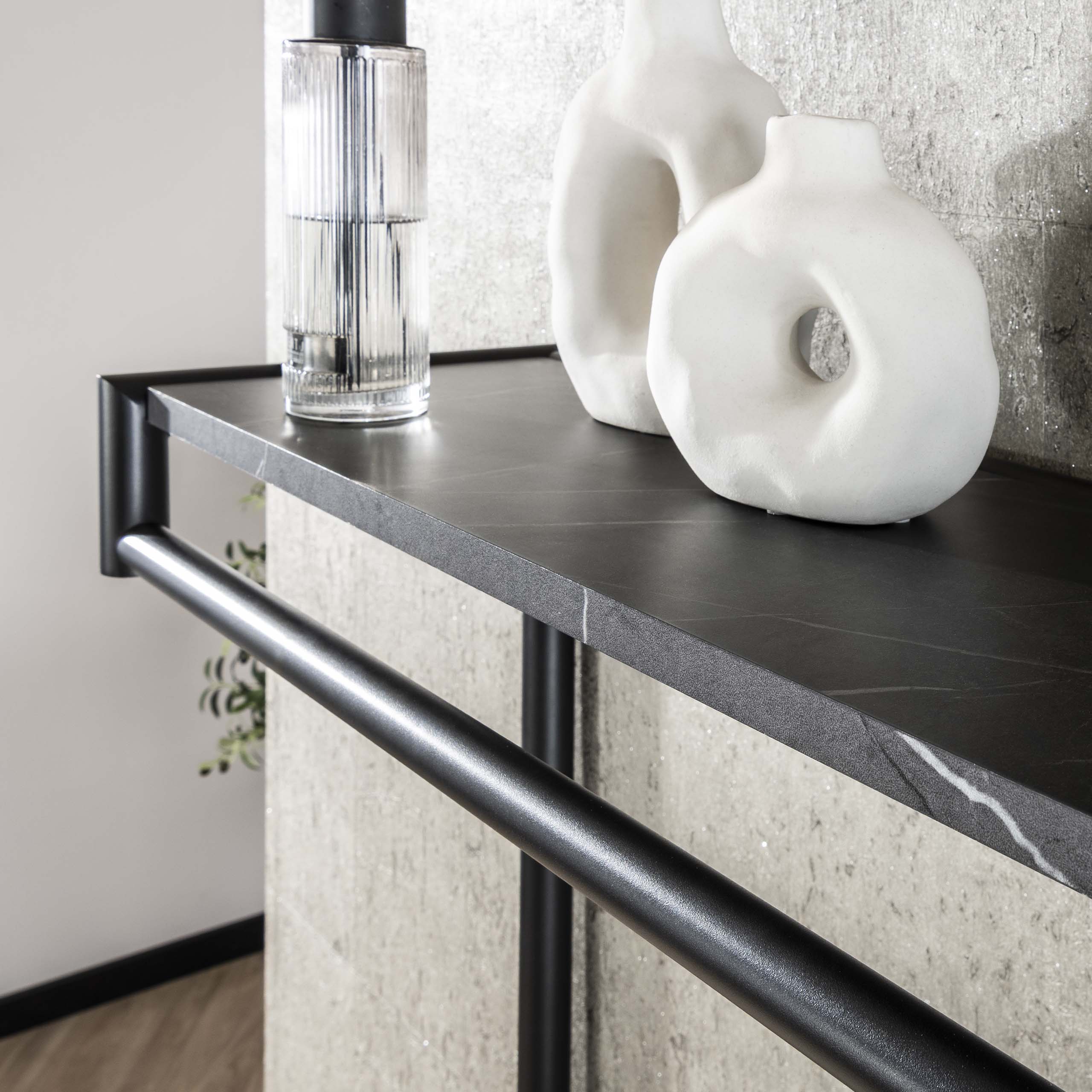 Kapstok Tenaro hoog roede en hoedenplank 2x10 haken / 3D melamine graphite - Zijlstra