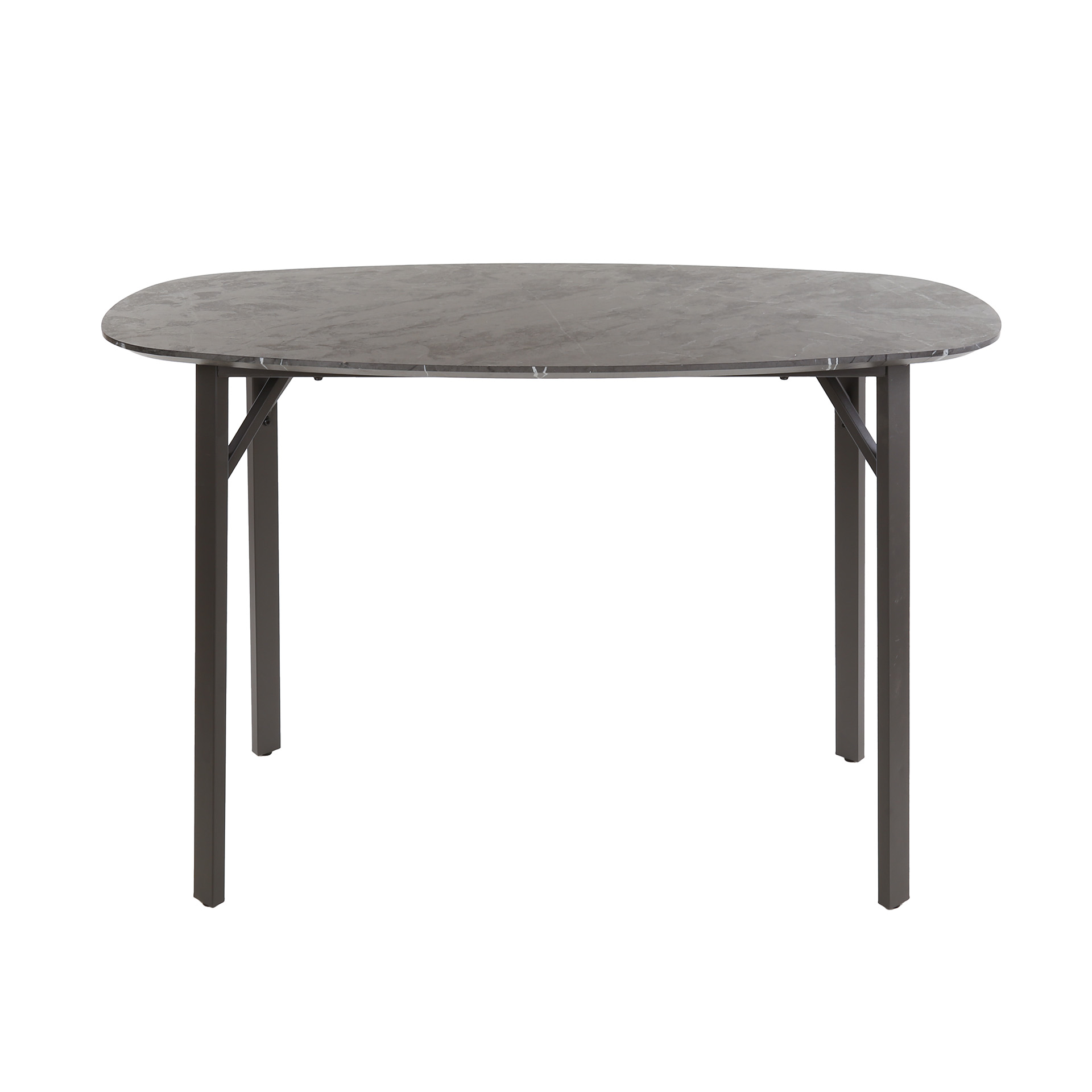 Bar table Onyx Danish oval 140cm / 3D melamine graphite - Zijlstra
