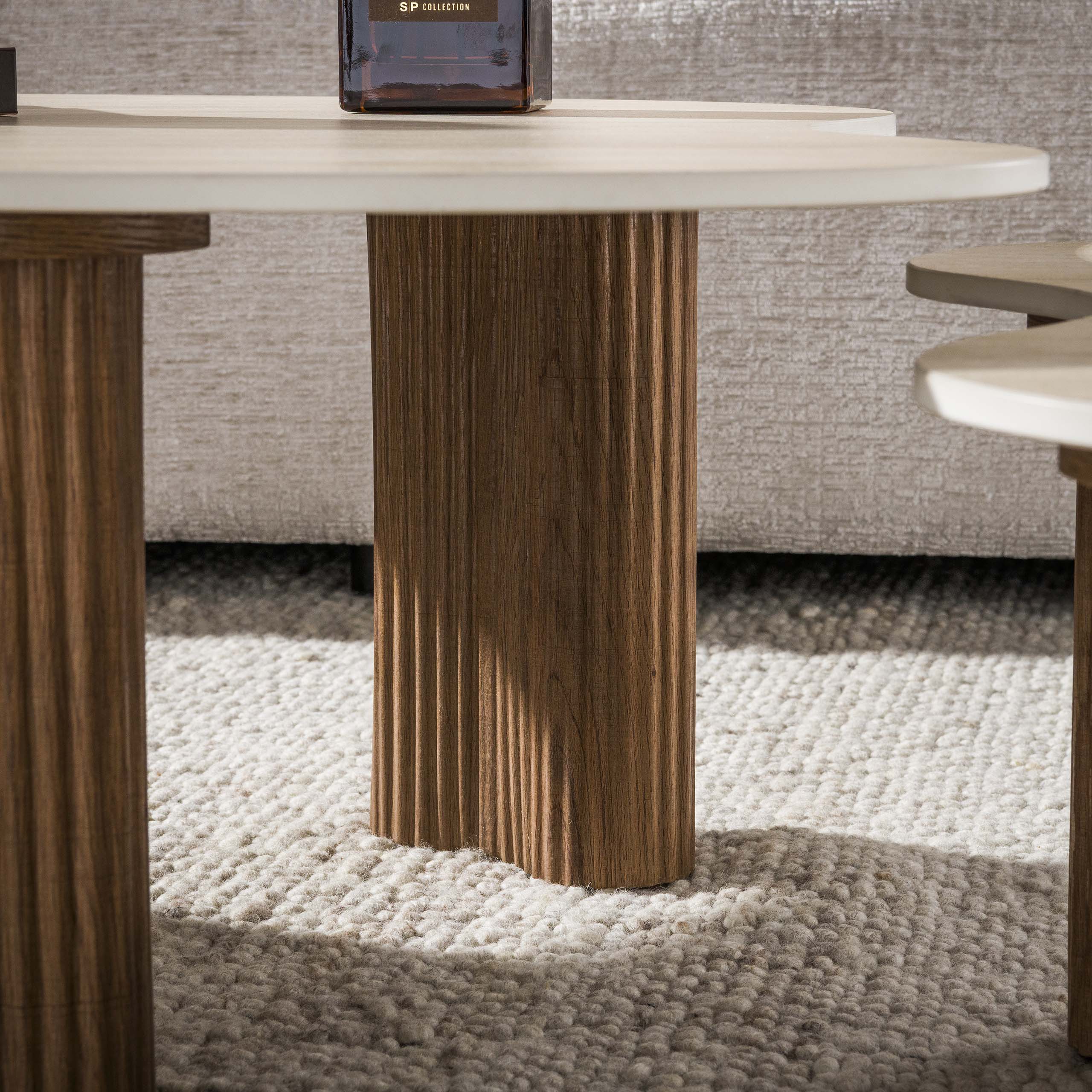 Salontafel Ceramo aperto set van 2 / 3D keramiek travertin - Zijlstra